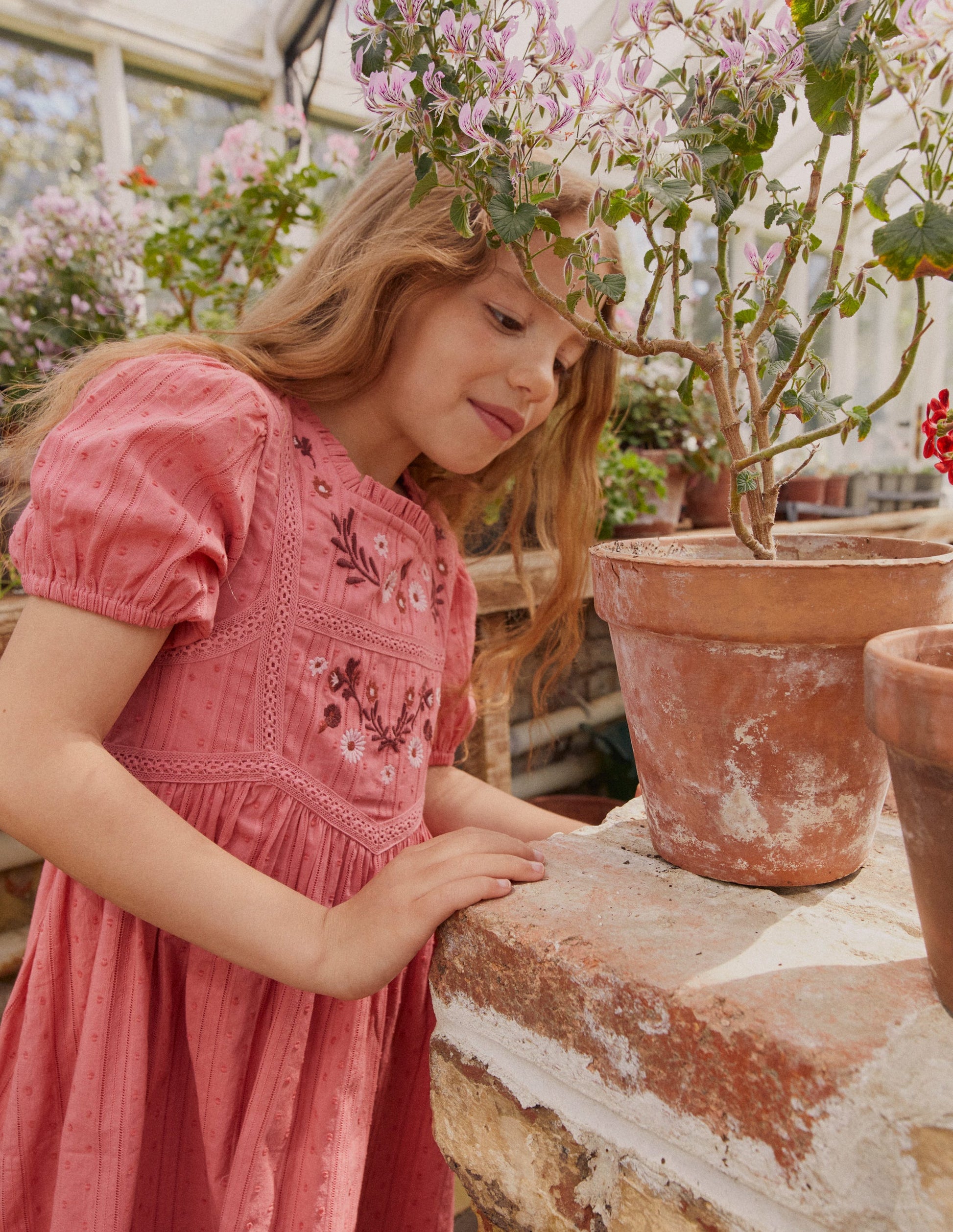 Embroidered Lace Dress-Blush Pink-5