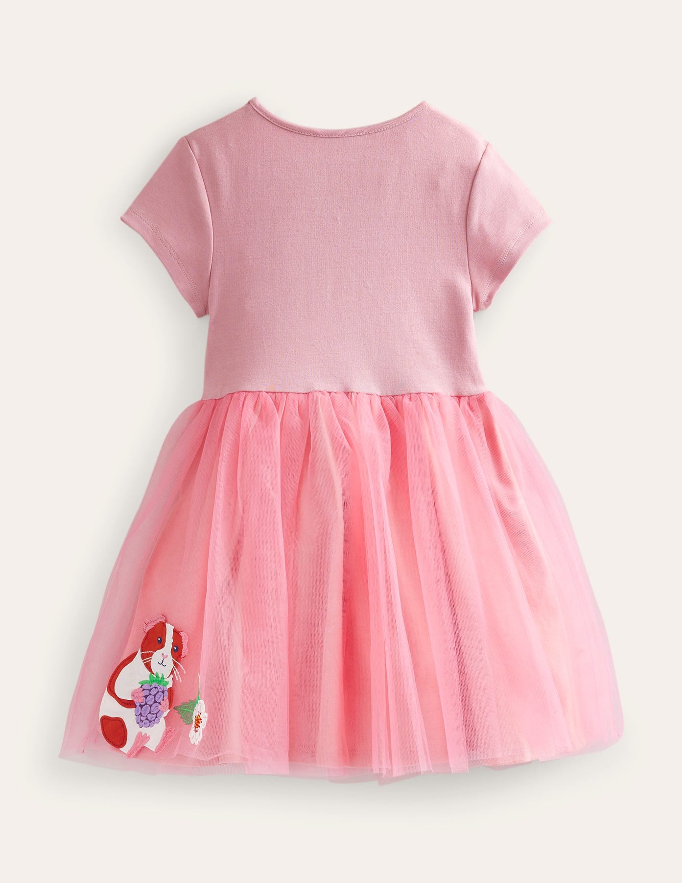Applique Tulle Ballet Dress-Almond Pink