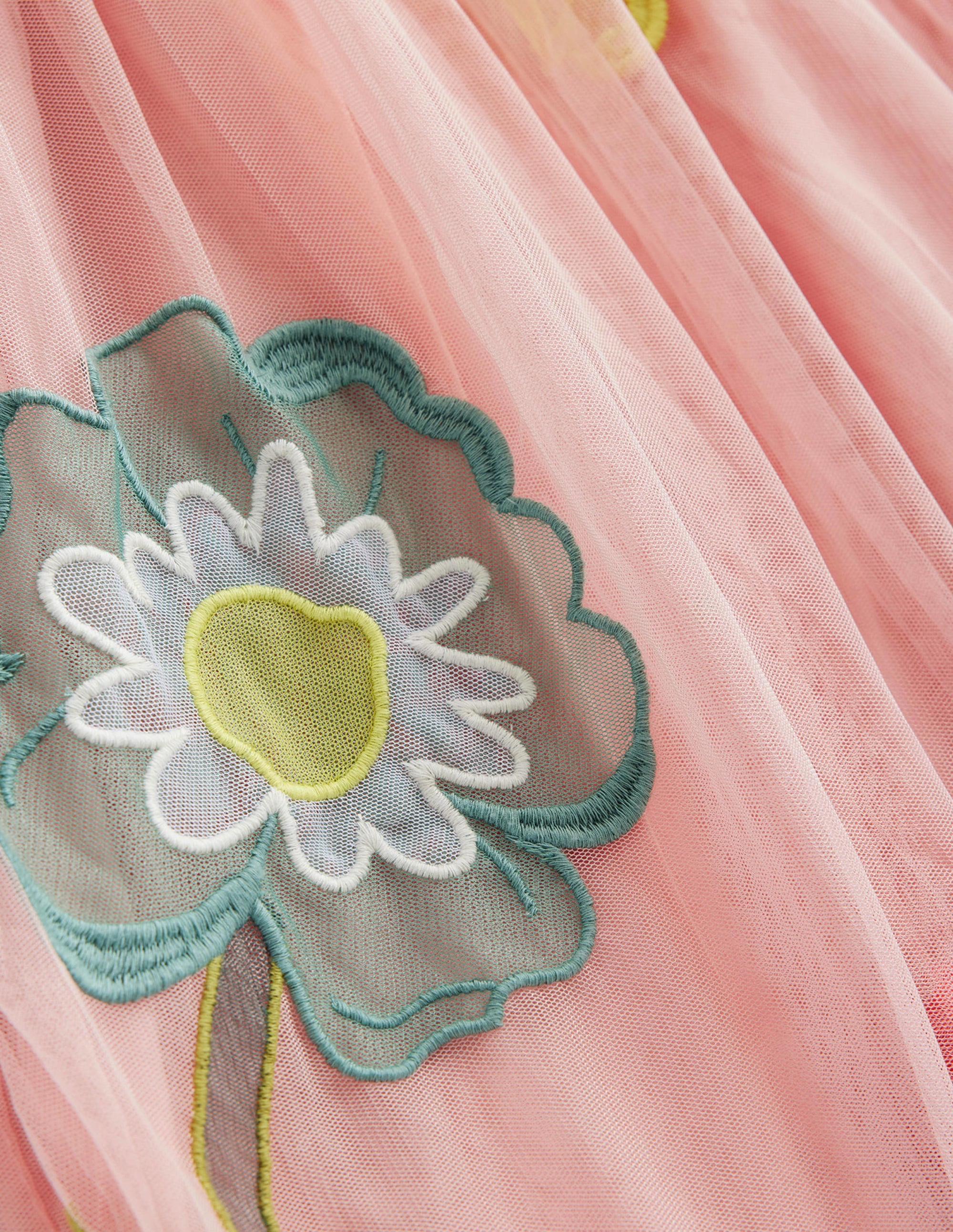 Tulle Appliqué Dress-Provence Dusty Pink - Image 3
