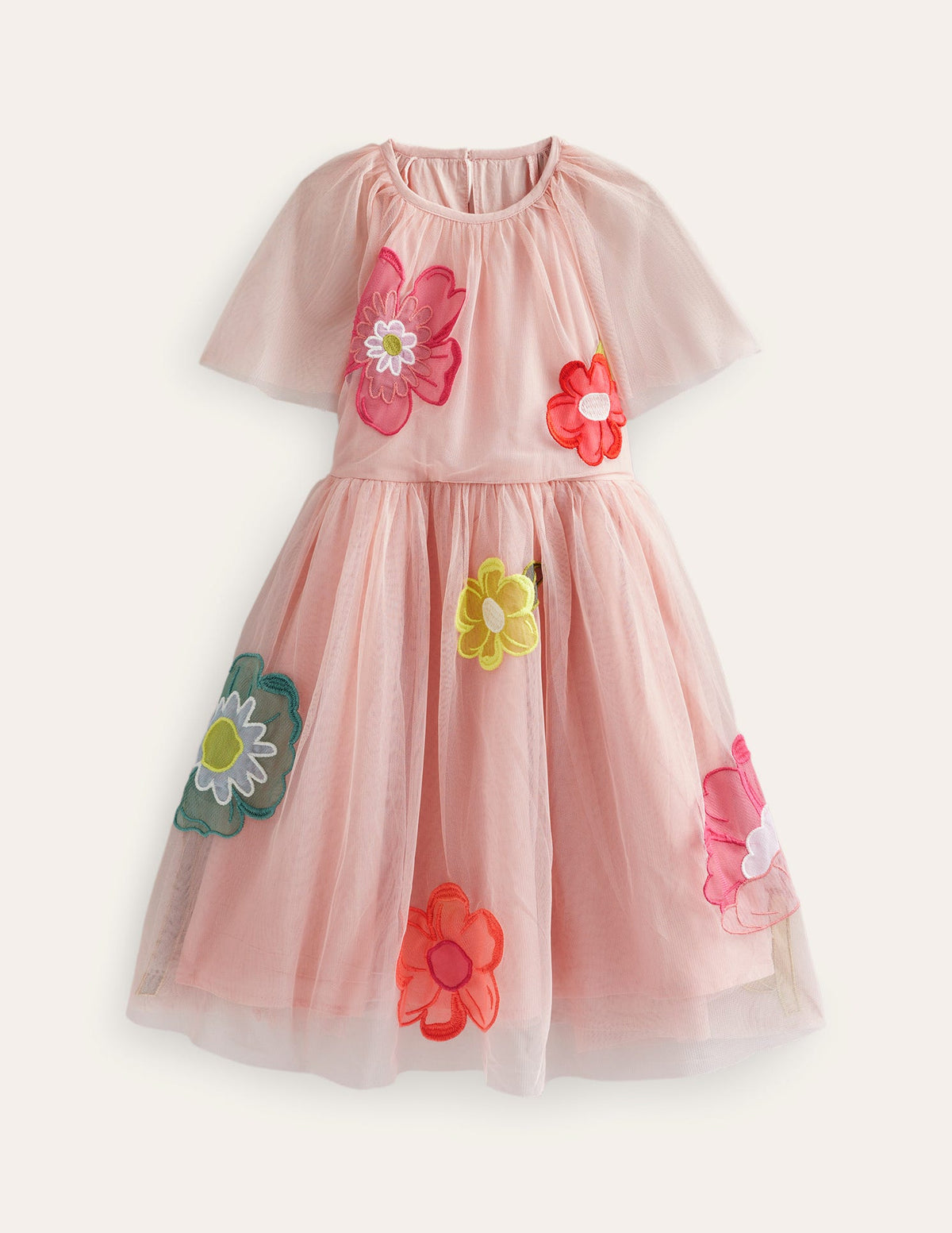 Tulle Appliqué Dress-Provence Dusty Pink-1