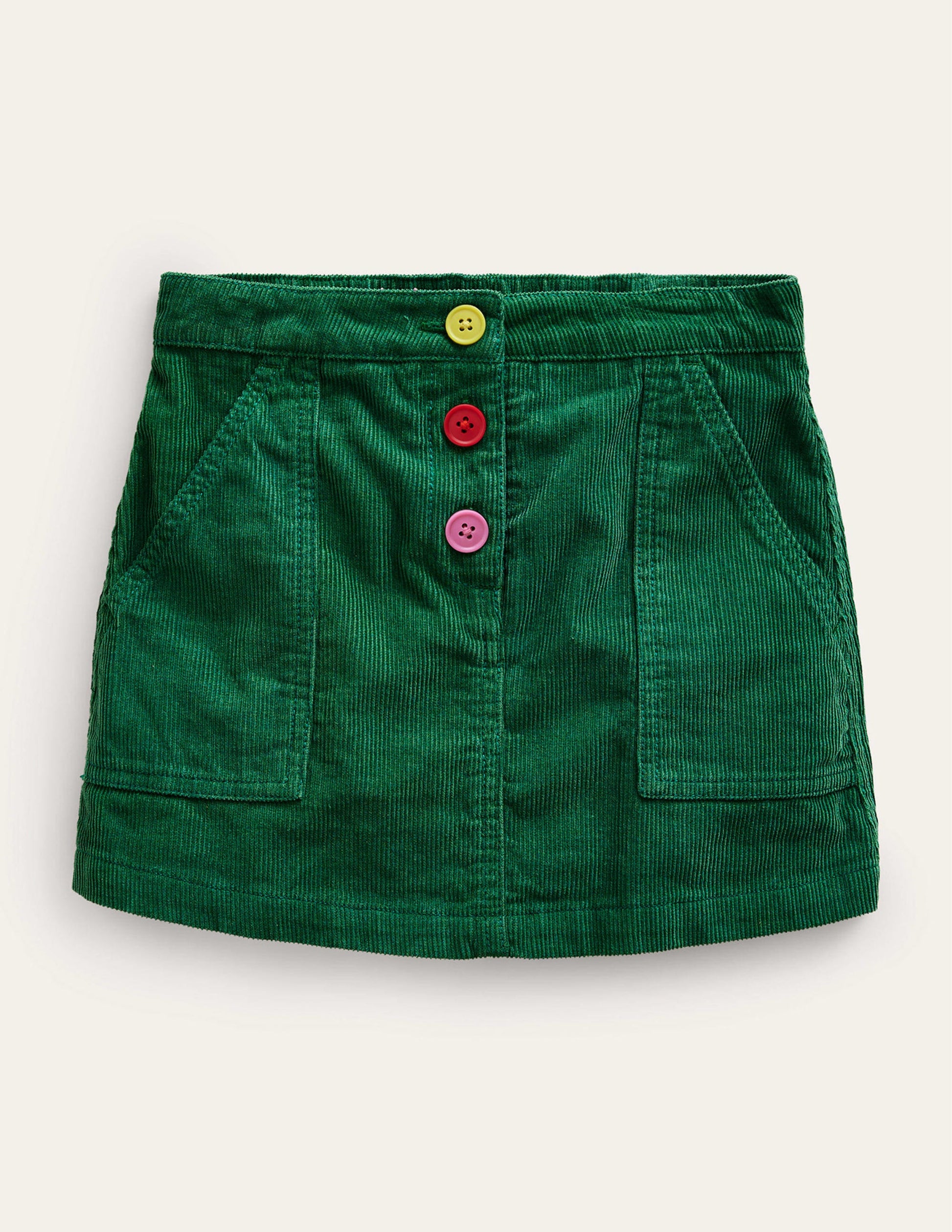 A-Line Mini Skirt-Deep Green-1