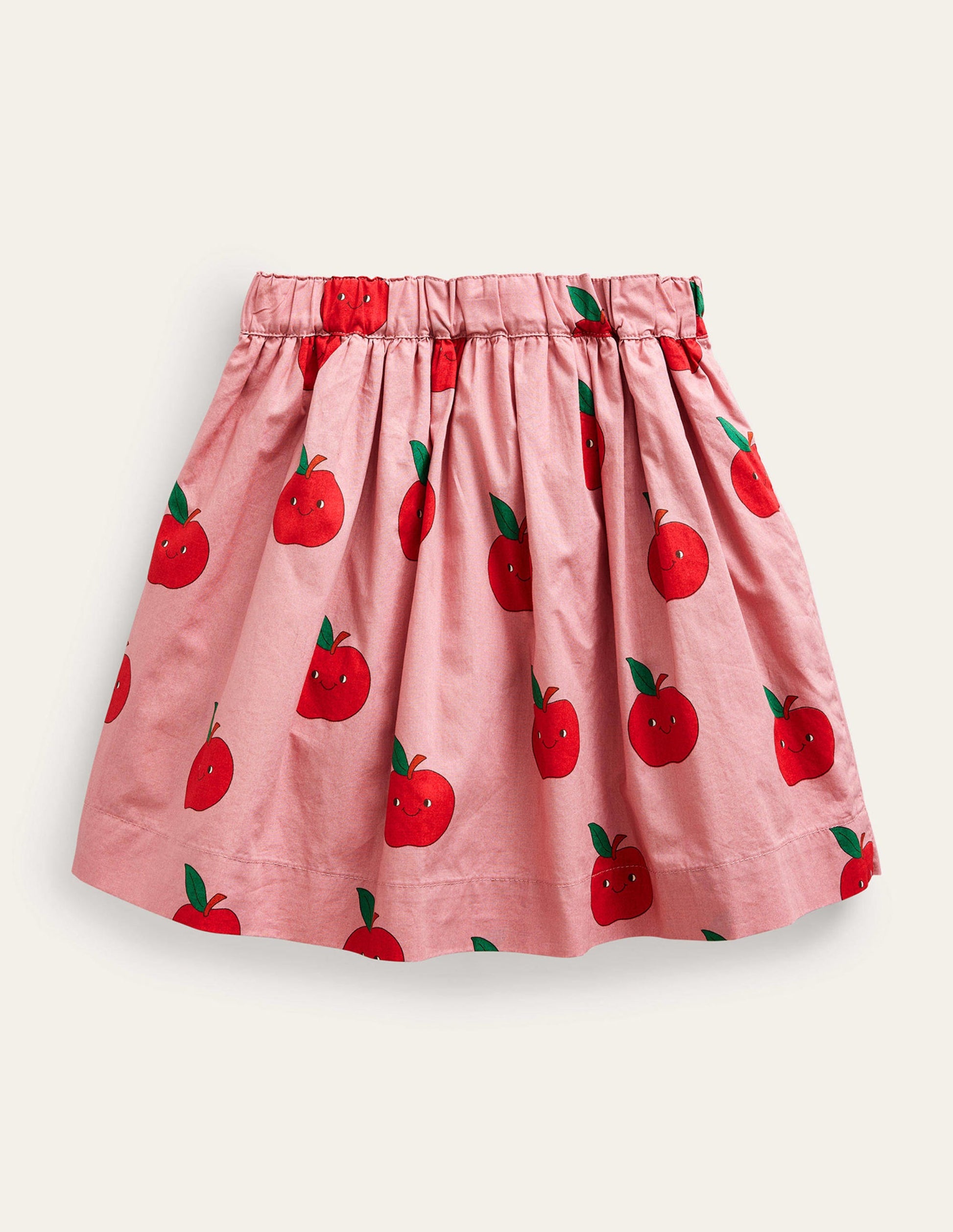 Pull On Twirly Skirt-Almond Pink Apples-2