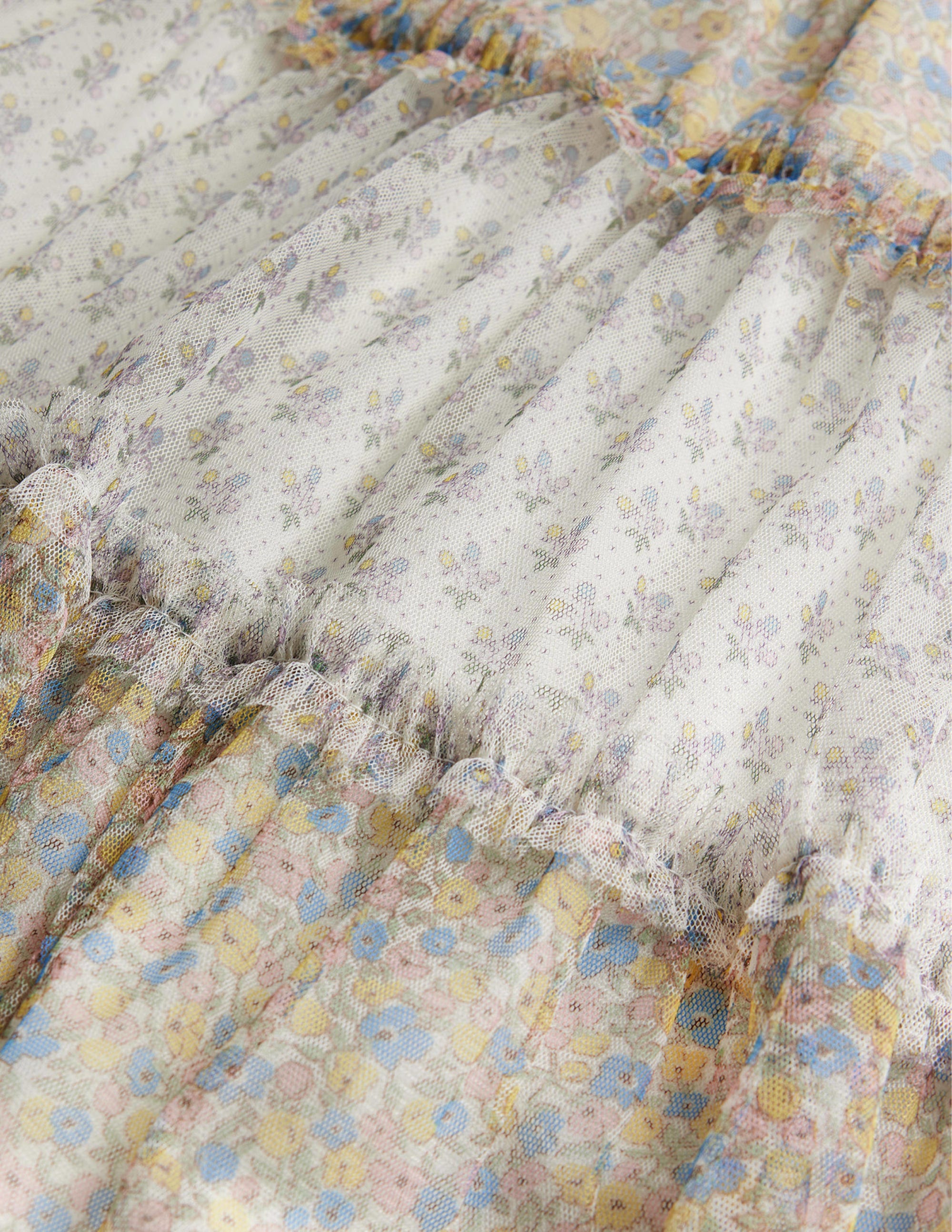 Tulle Midi Skirt-Multi Vintage Pattern - Image 3