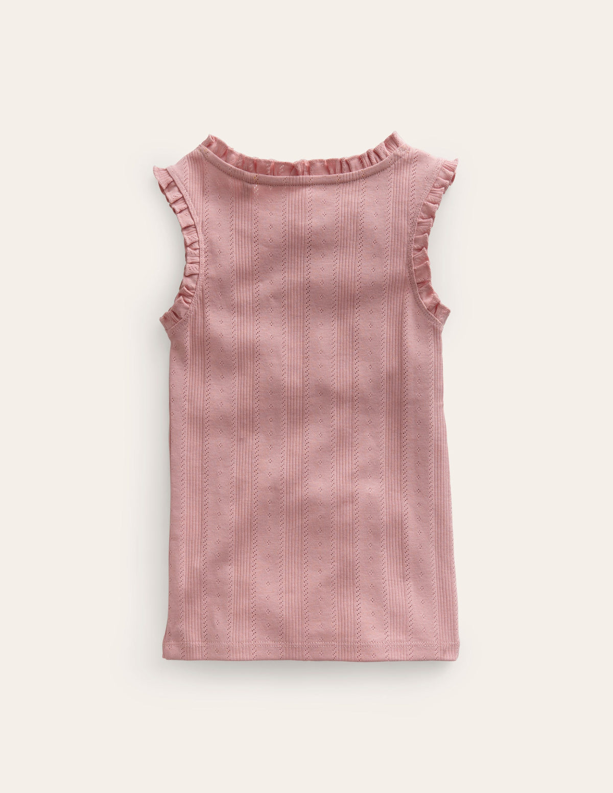 Pointelle Vest-Vintage Pink - Image 2