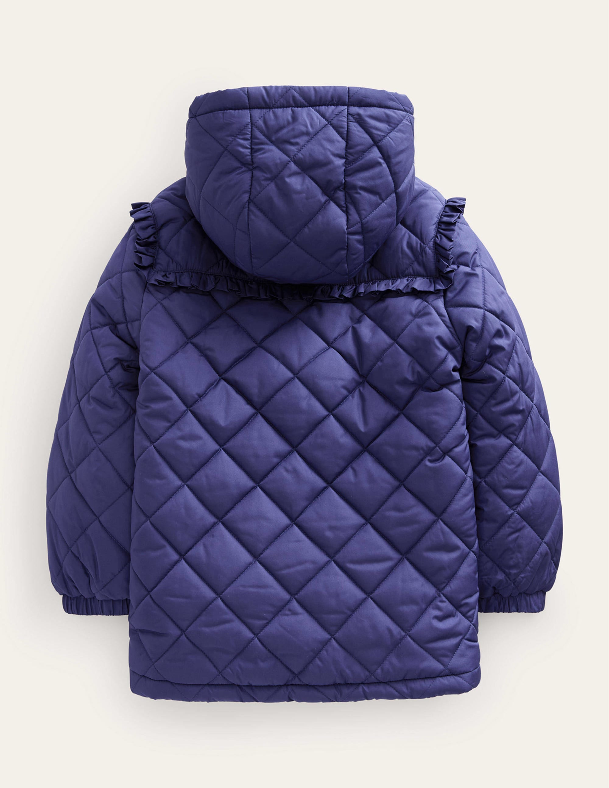 Scallop Quilted Anorak-College Navy - Image 2