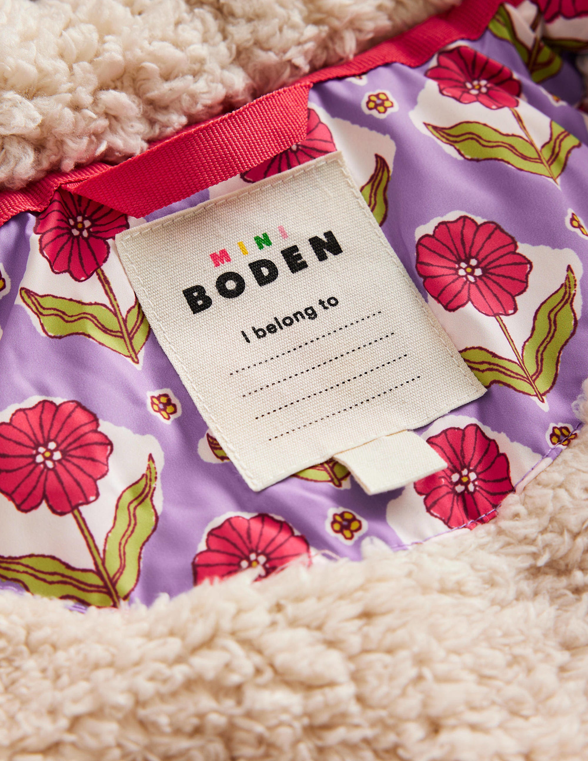 Scallop Quilted Anorak-Aster Purple Woodblock Flower - Image 4