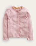 Pointelle Cardigan-Vintage Pink
