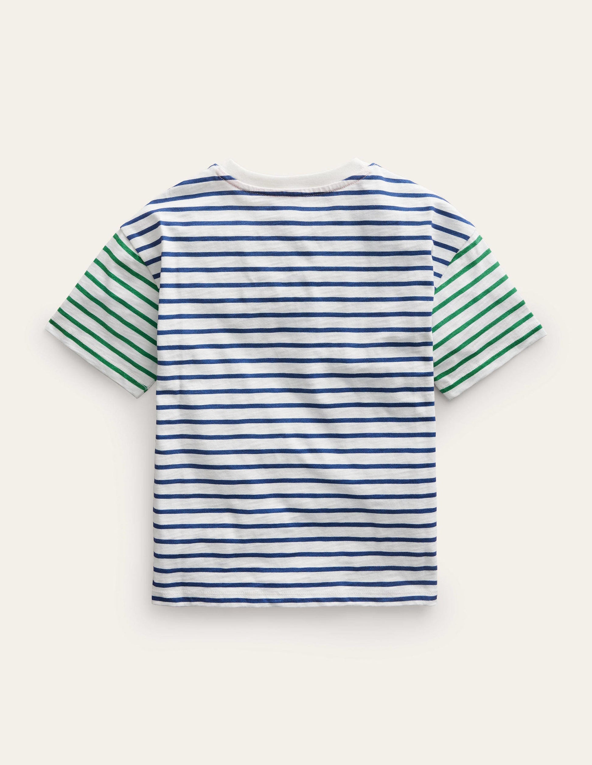 Boxy Short Sleeve Breton-Ivory/College Navy-2