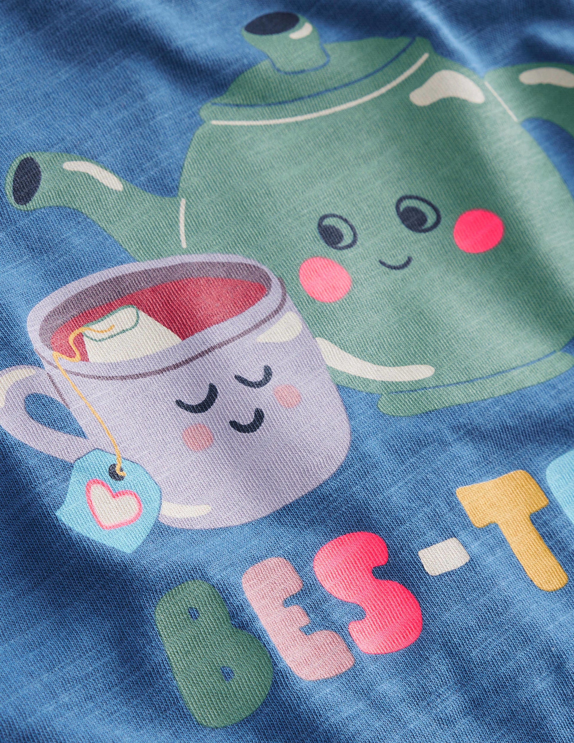 Logo Slub Long Sleeve T-shirt-Delft Blue Teapots-3