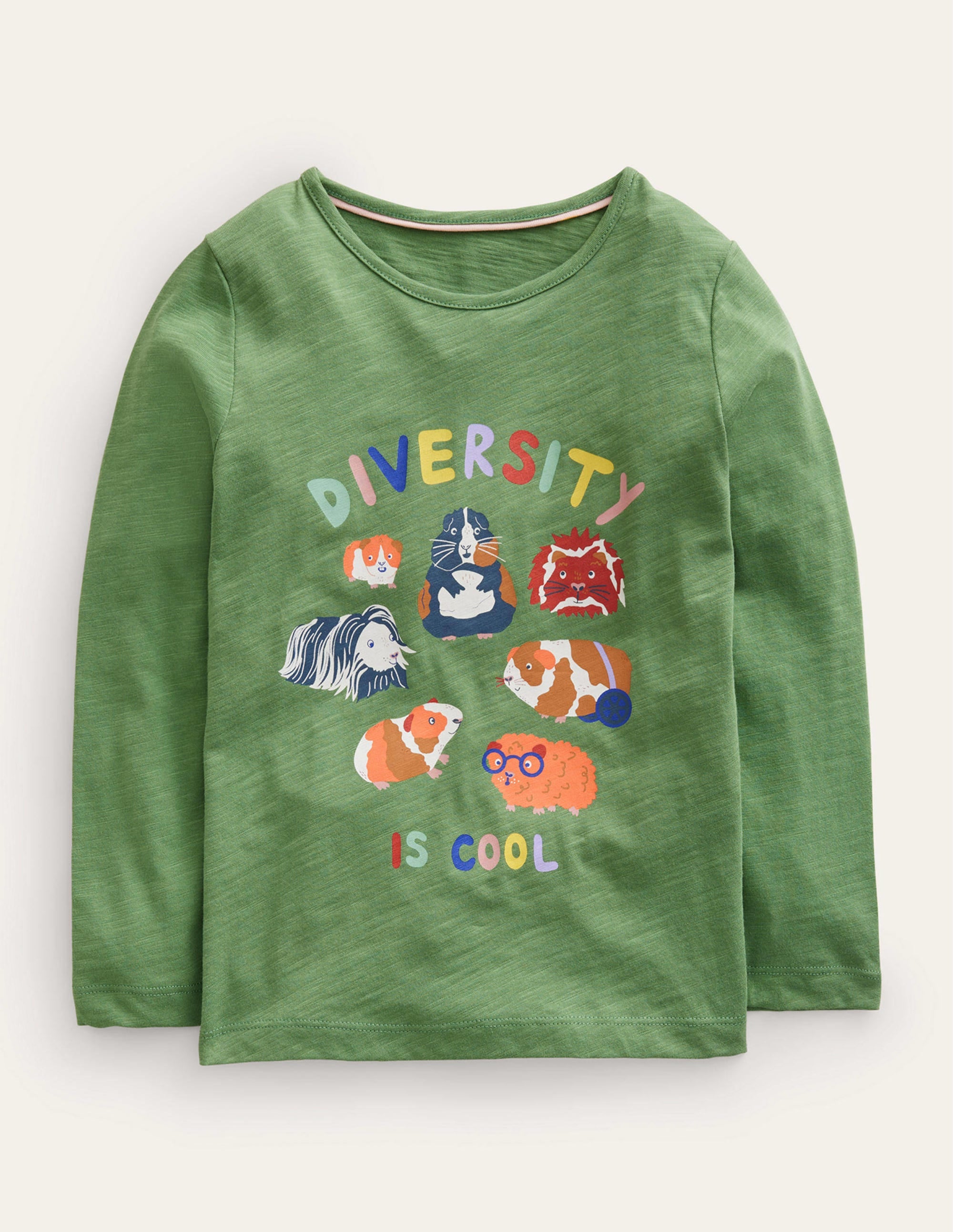 Logo Slub Long Sleeve T-shirt-Safari Green - Image 1