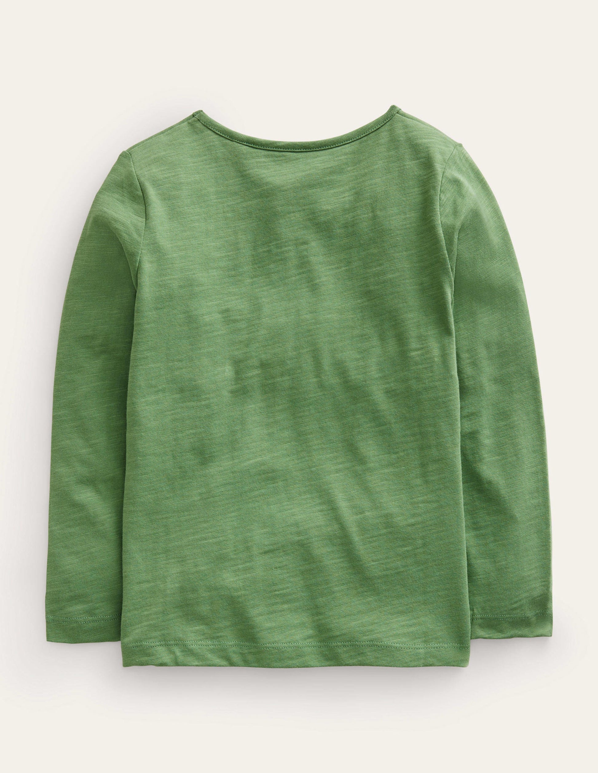 Logo Slub Long Sleeve T-shirt-Safari Green-2