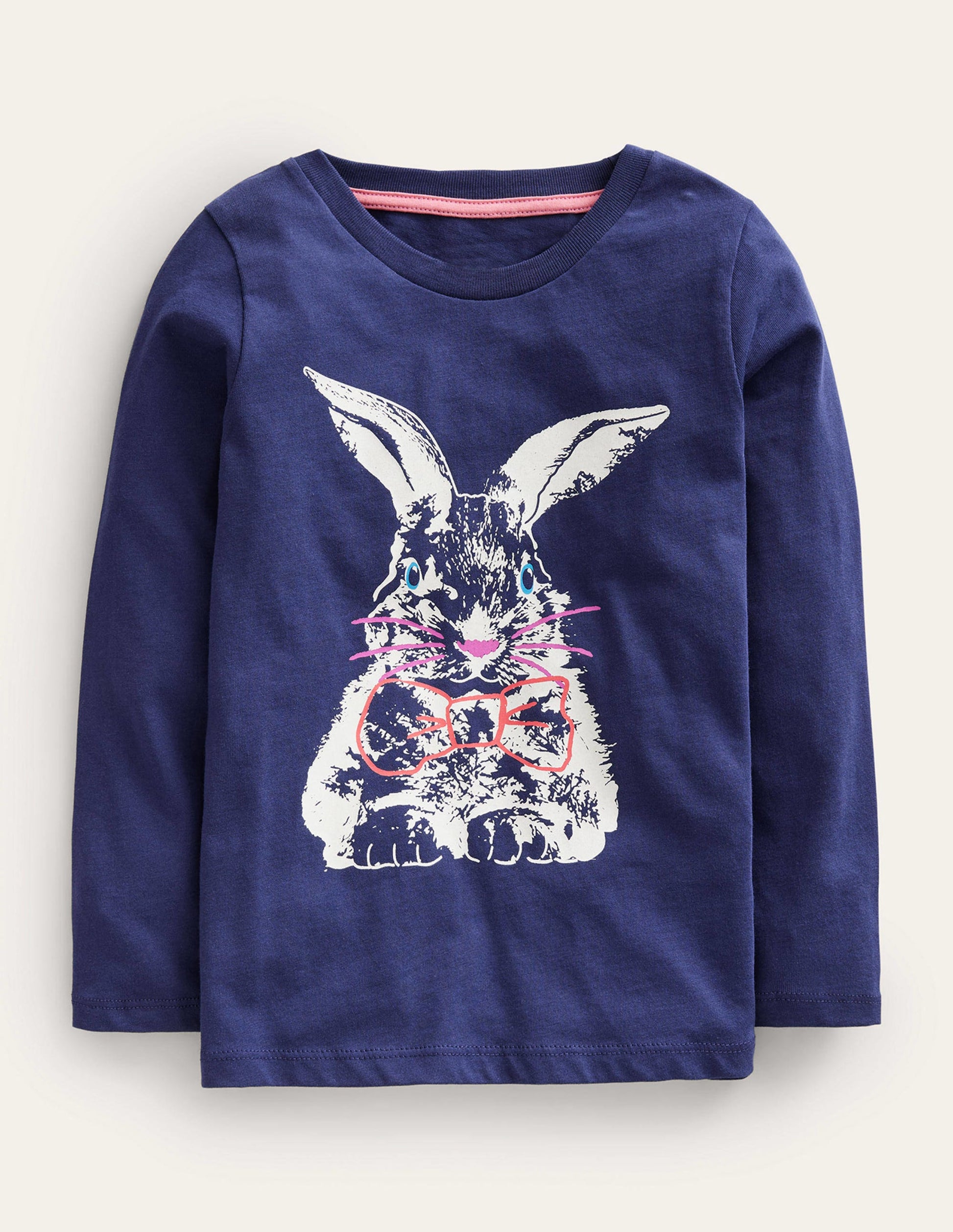 Metallic Logo T-shirt-College Navy Bunny-1