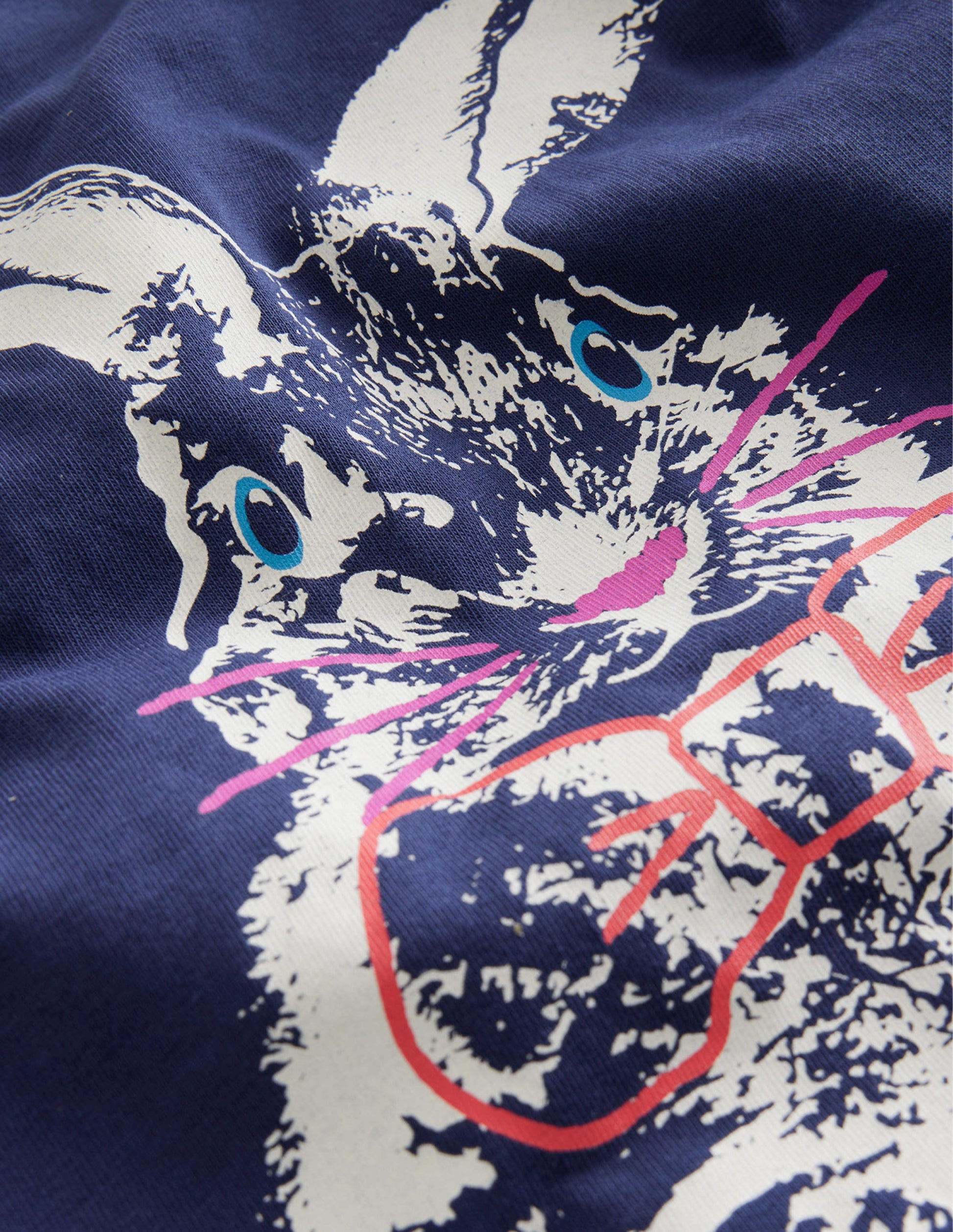 Metallic Logo T-shirt-College Navy Bunny-3