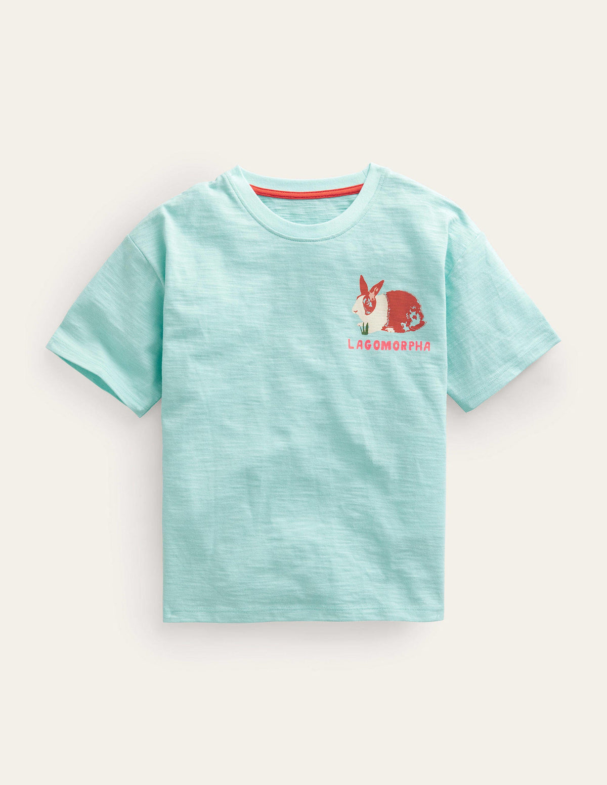 Relaxed Printed T-shirt-Opal Green-1