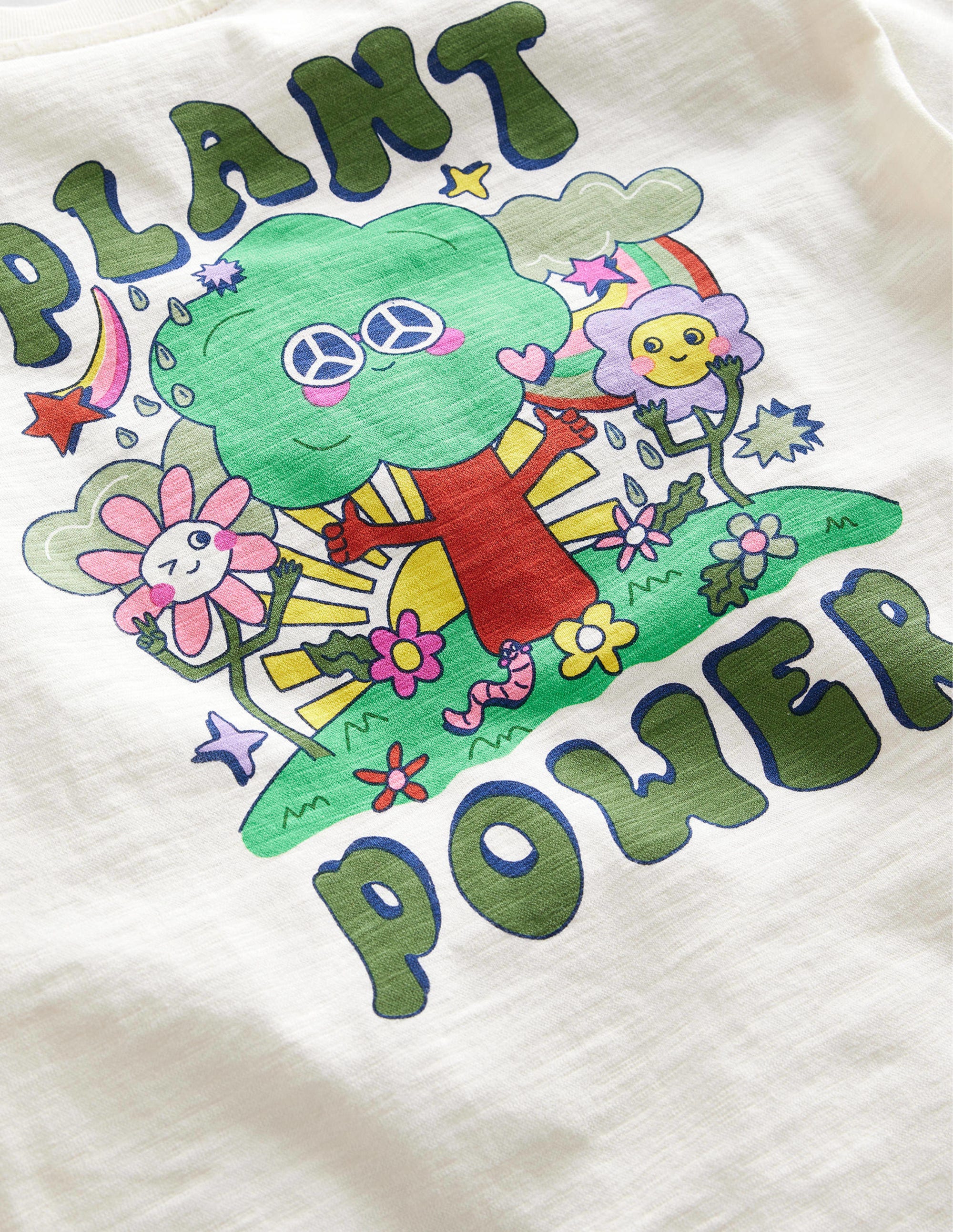 Relaxed Printed T-shirt-Vanilla Pod - Image 3