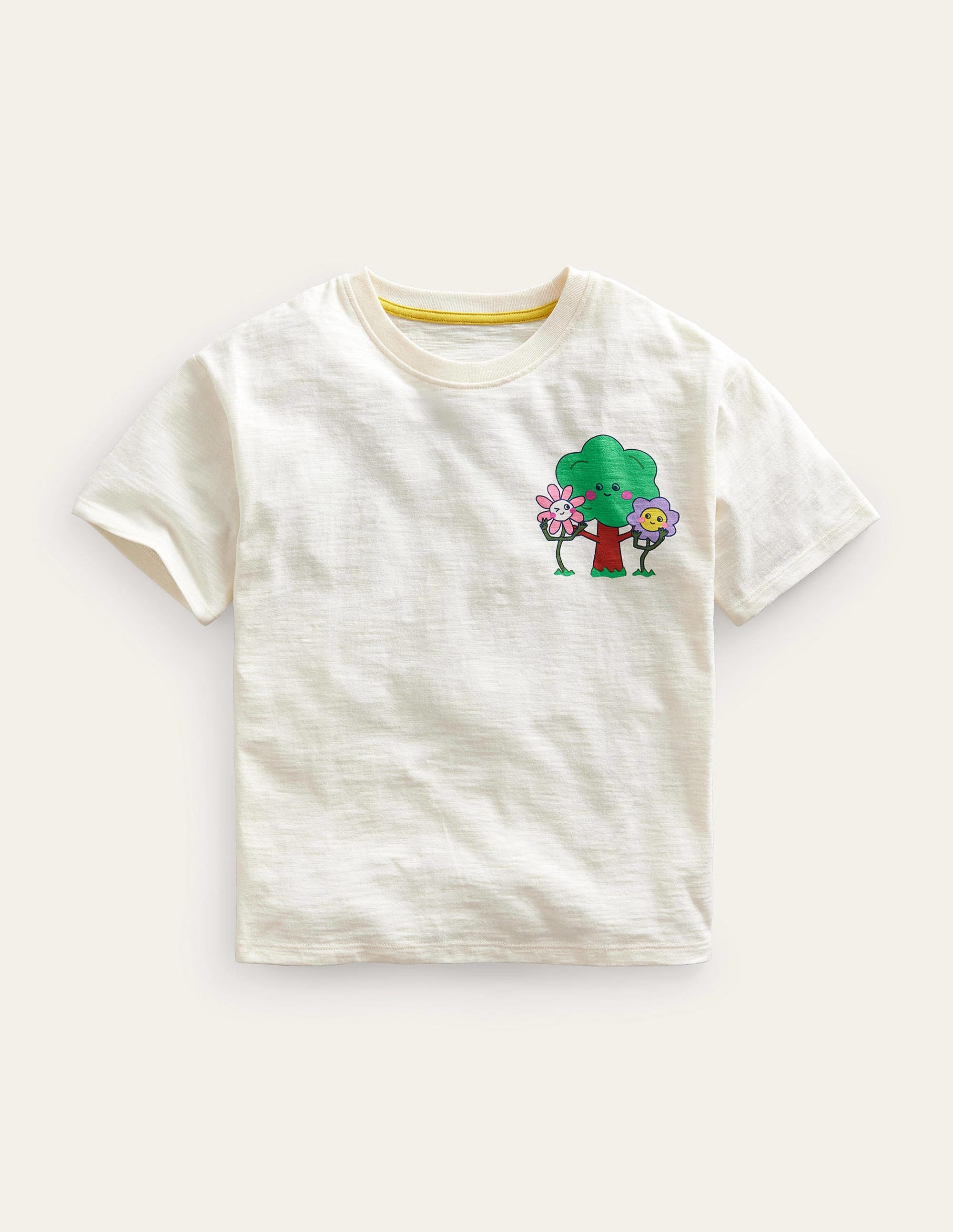 Relaxed Printed T-shirt-Vanilla Pod - Image 1