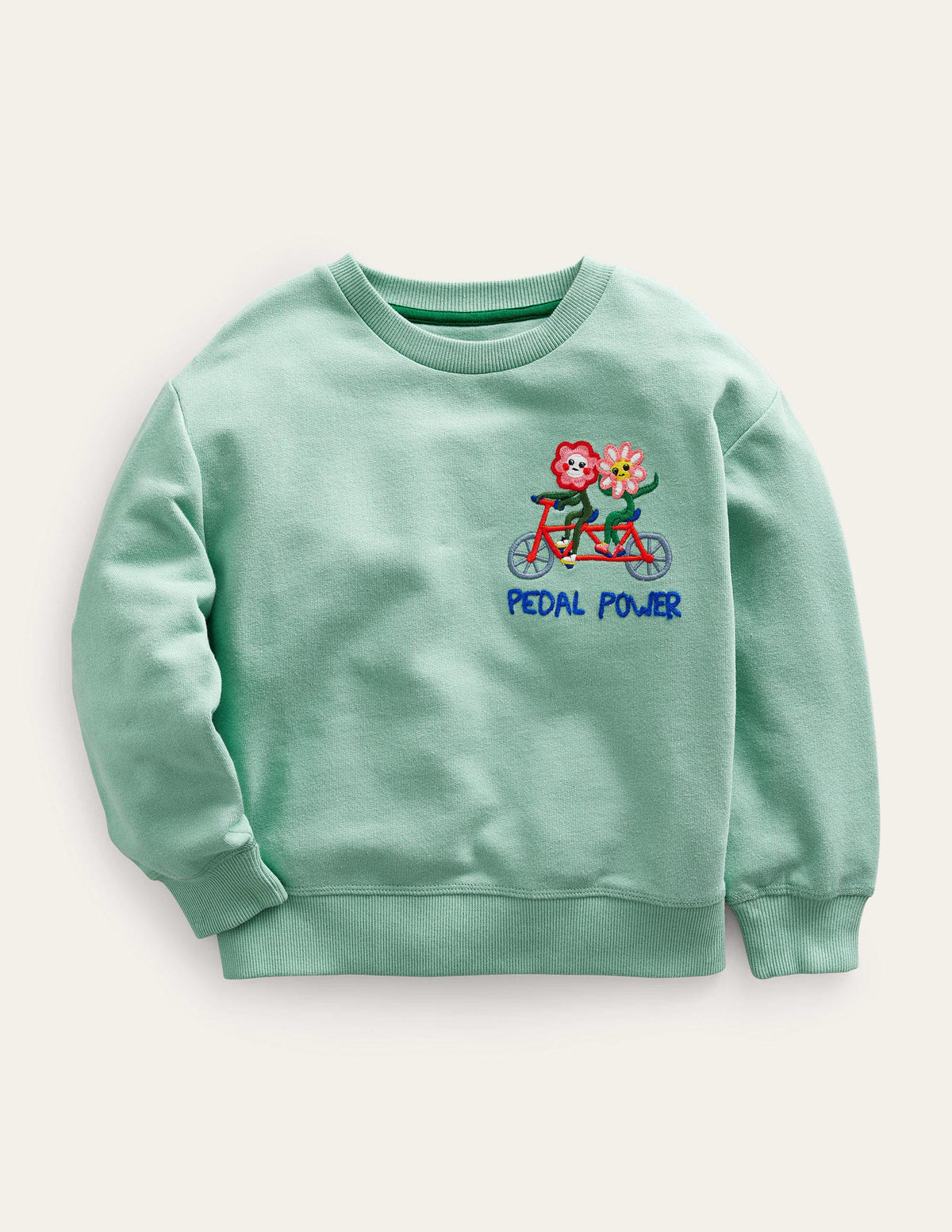 Relaxed Logo Sweatshirt-Opal Green-1
