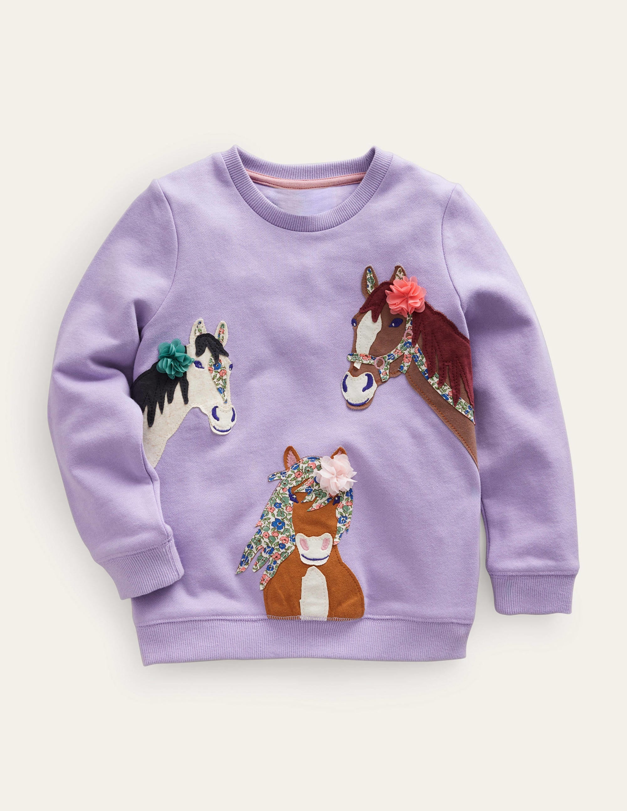 Logo Applique Sweatshirt-Misty Lavender Purple - Image 1