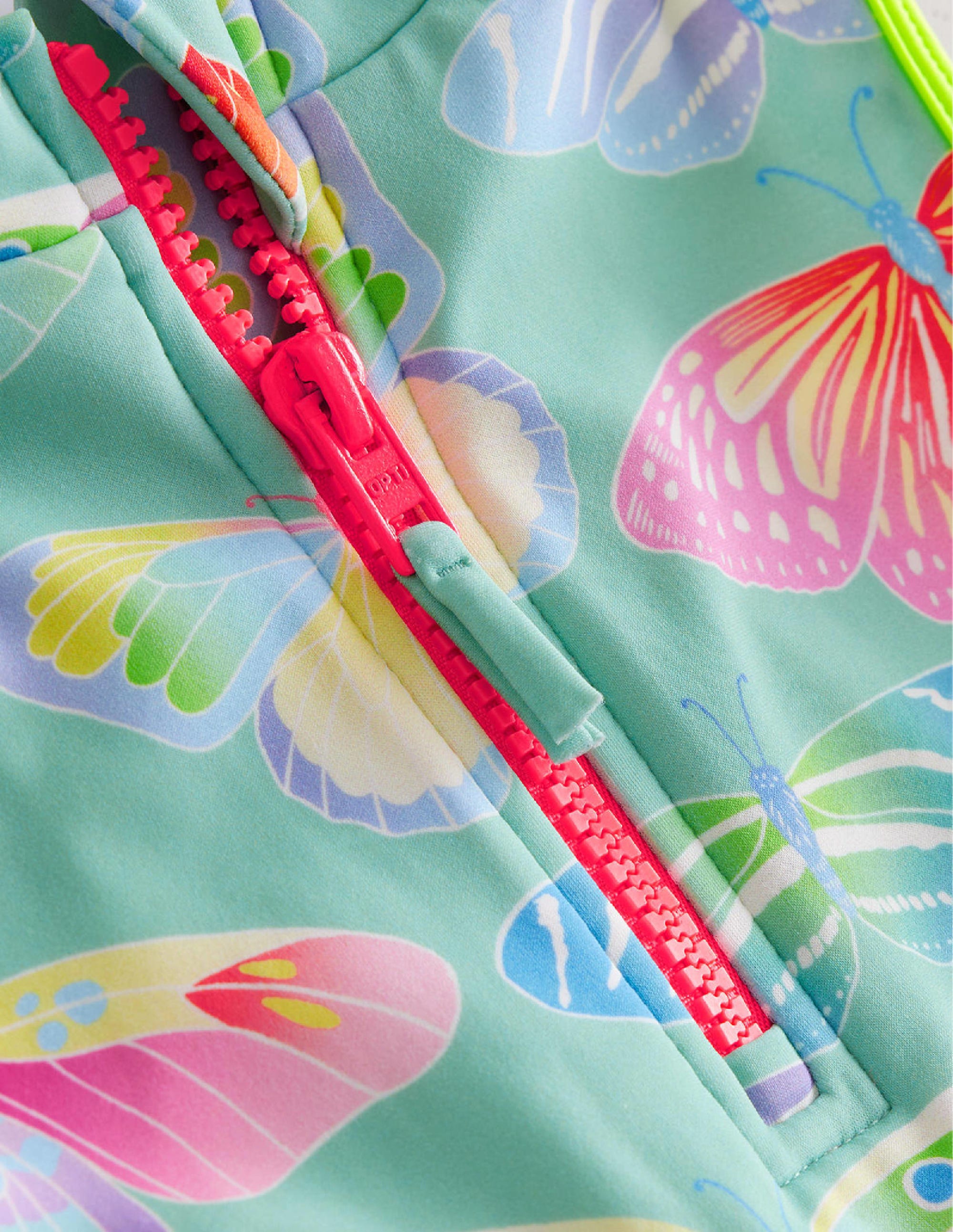 Sporty Sleeveless Bikini-Opal Green Ombre Butterflies - Image 3