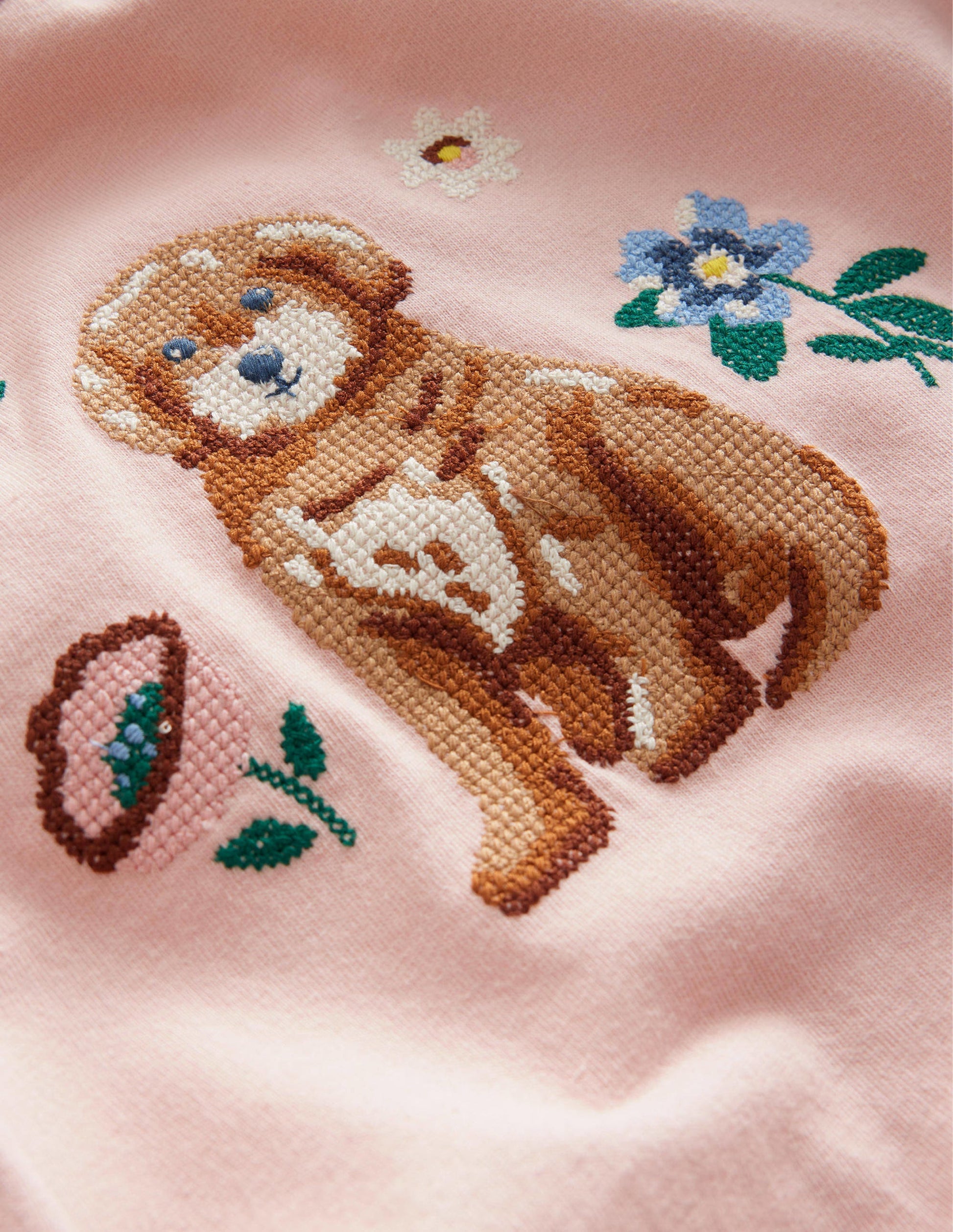 Embroidered T-Shirt-Provence Dusty Pink-3