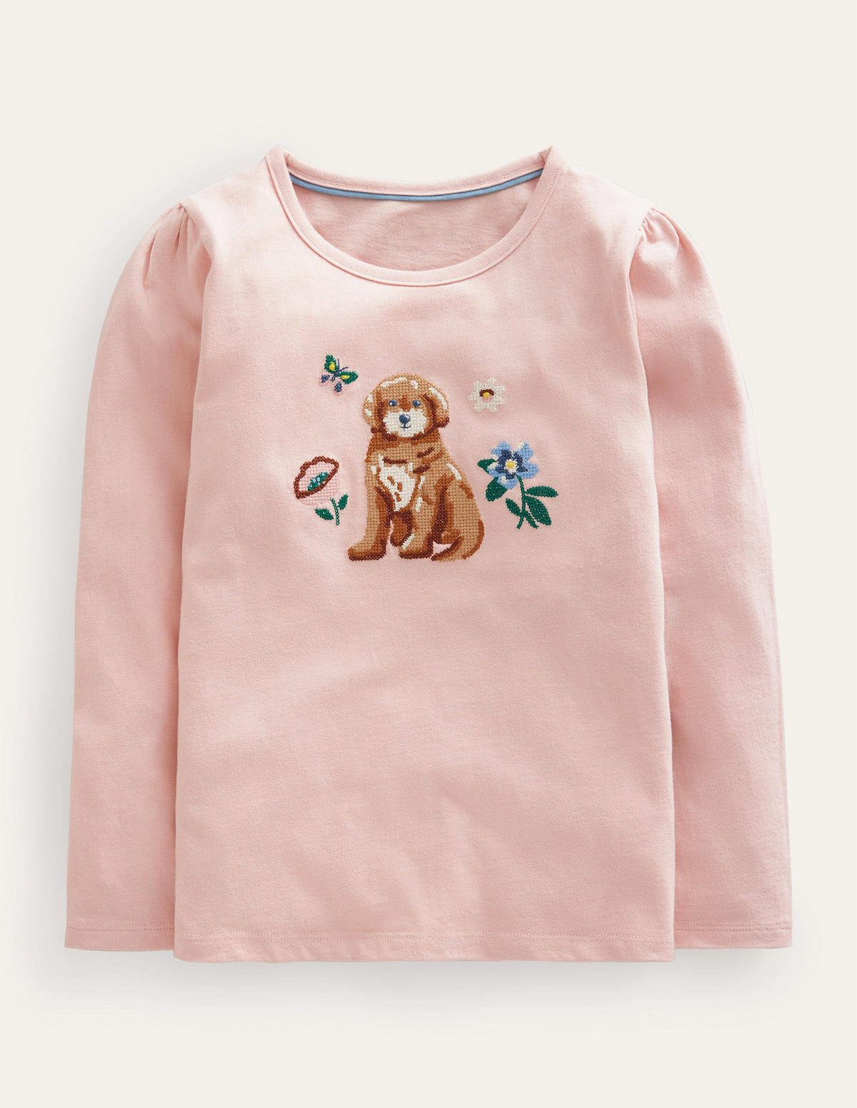 Embroidered T-Shirt-Provence Dusty Pink-1
