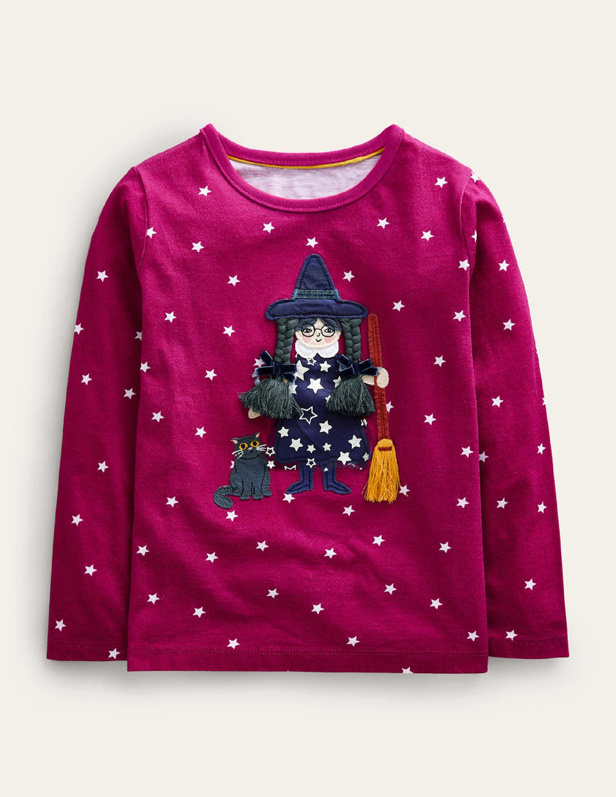 Halloween Appliqué Top-Penelope Pink Star Witch - Image 1