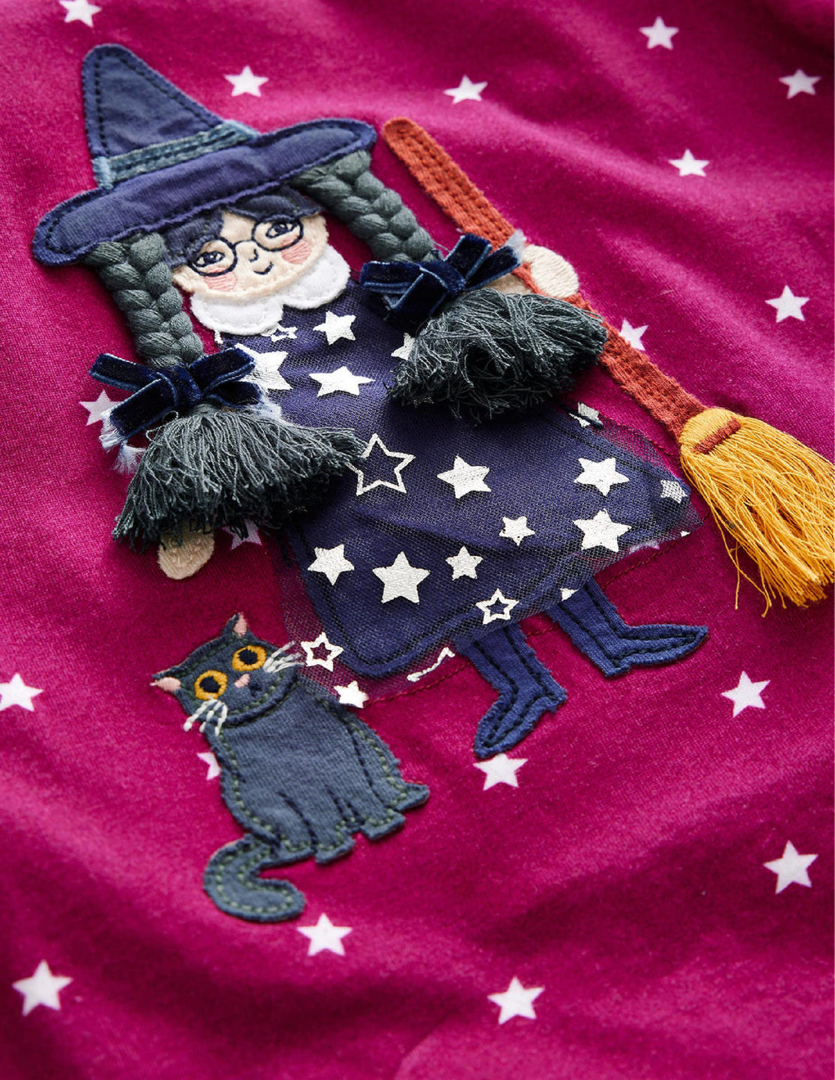 Halloween Appliqué Top-Penelope Pink Star Witch - Image 3