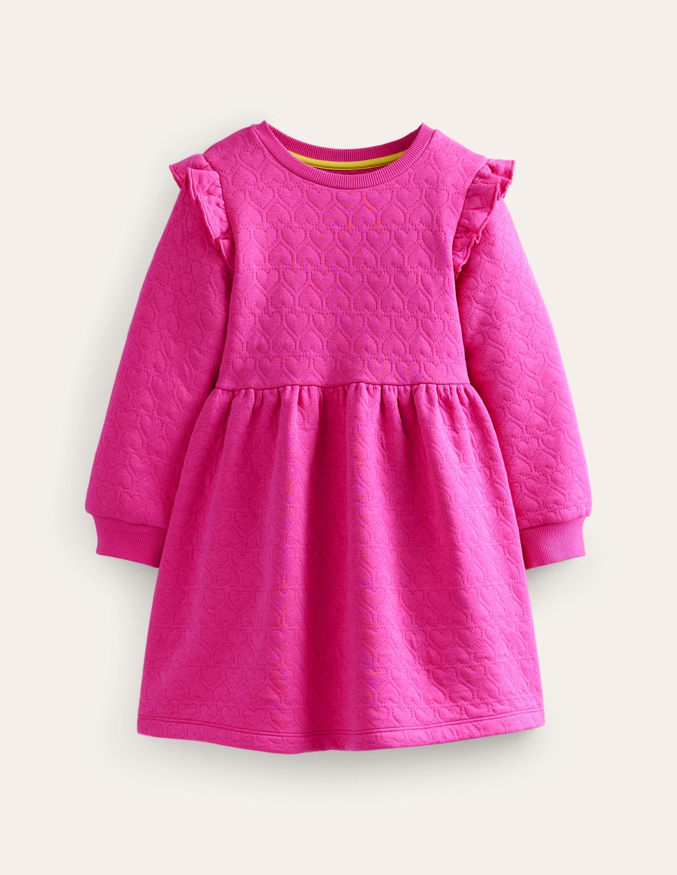 Heart Jacquard Sweat Dress-Phlox Pink-1