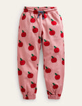 Printed Joggers-Almond Pink Apples