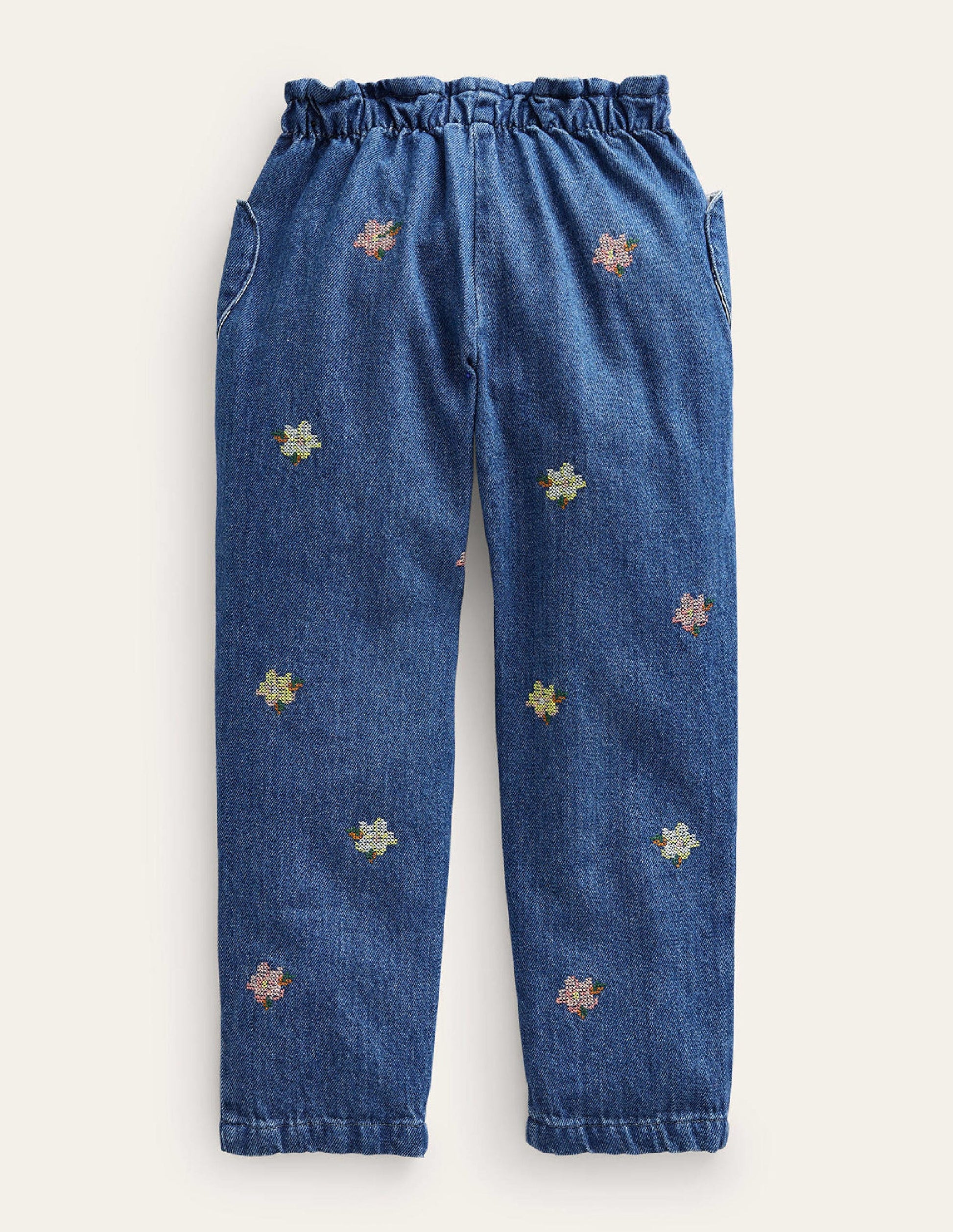 Embroidered Pull-on Trouser-Mid Vintage Embroidery-2