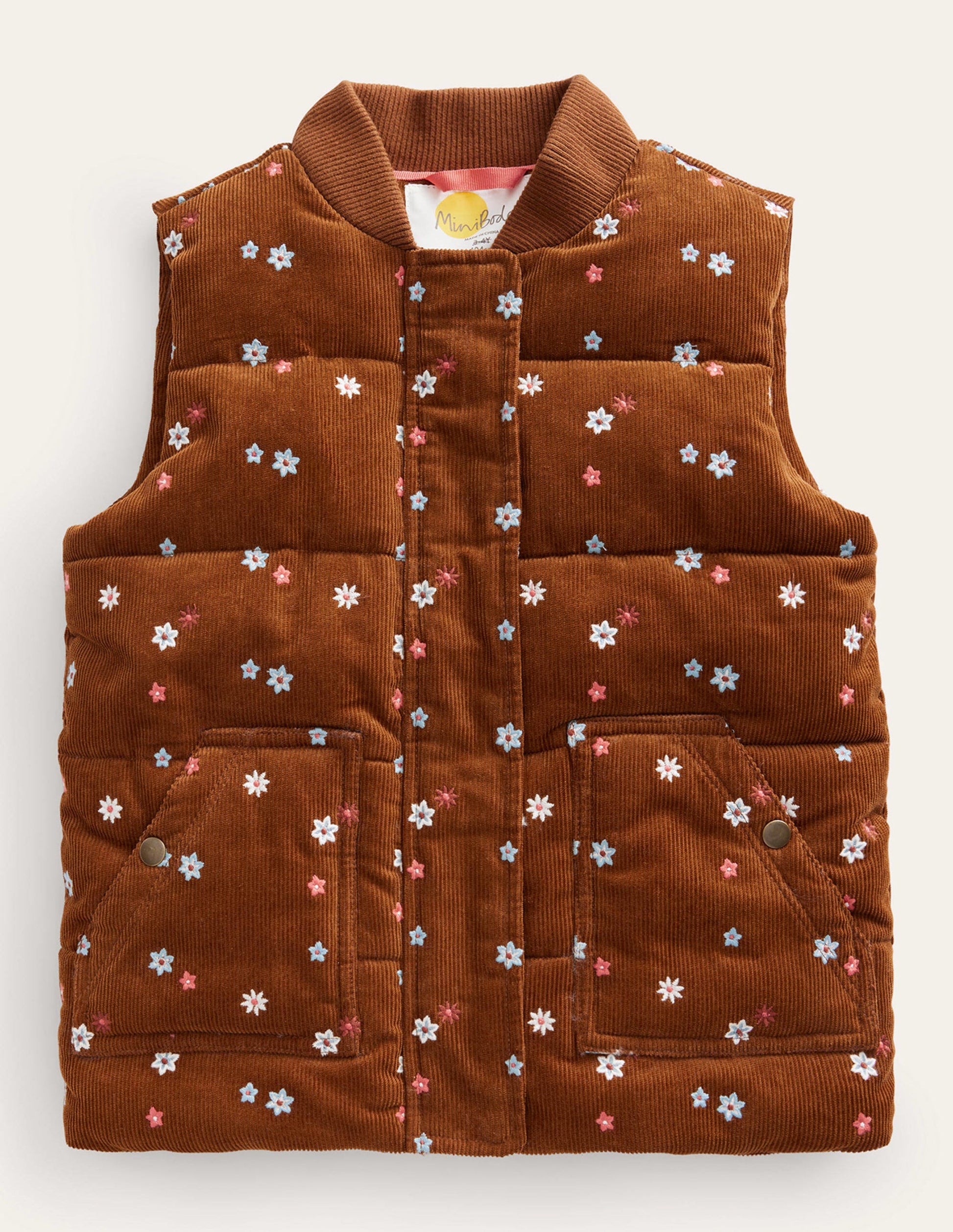 Cord Gilet-Butterscotch Brown-1