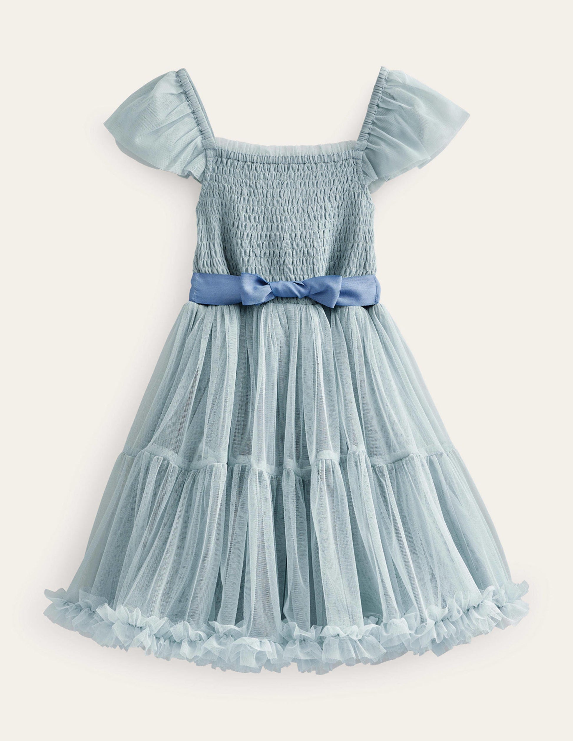 Full Tulle Corsage Dress-Tourmaline Blue-2