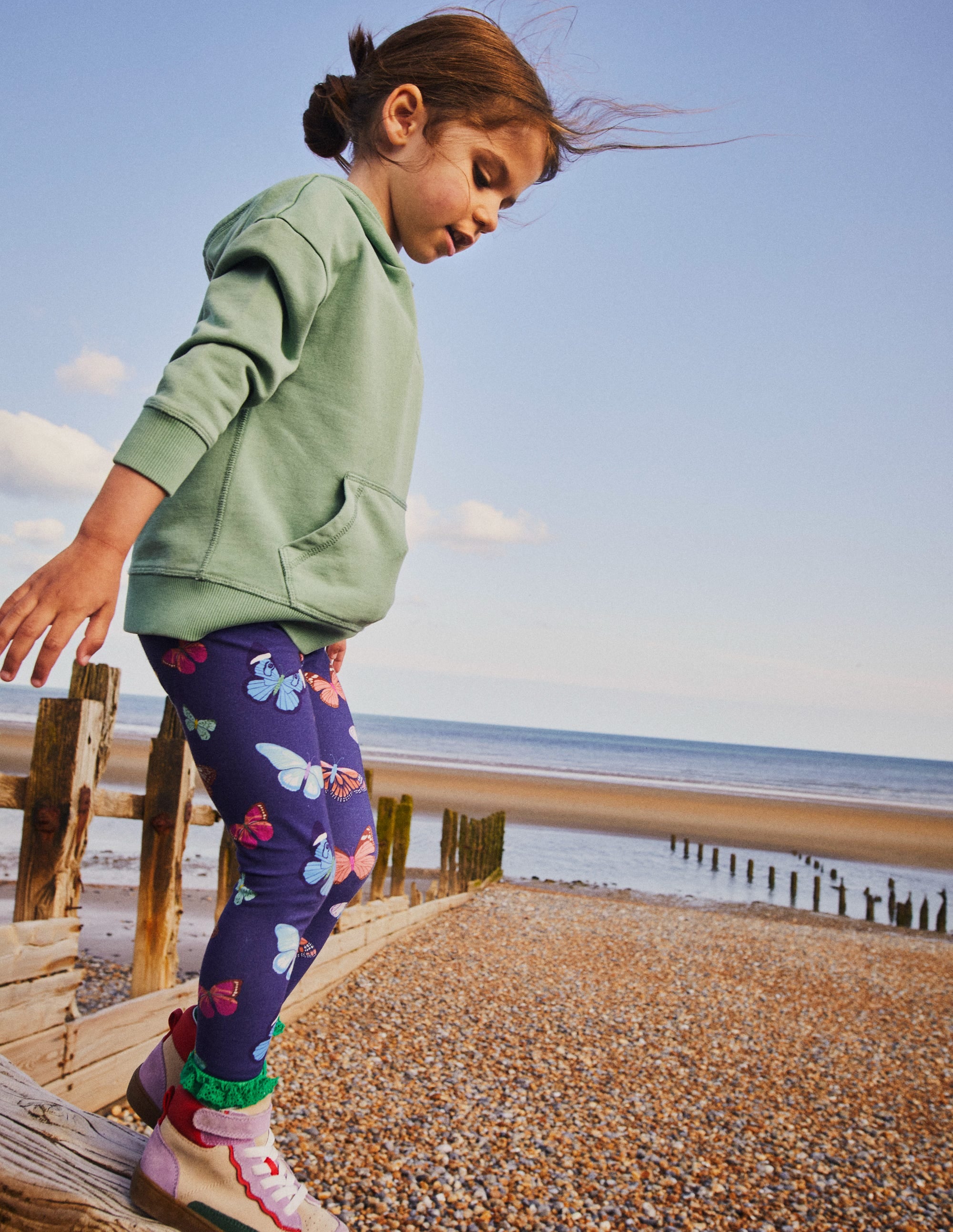 Fun Leggings-Sapphire Blue Enchanted Forest - Image 4