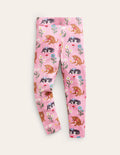 Fun Leggings-Almond Pink Cats