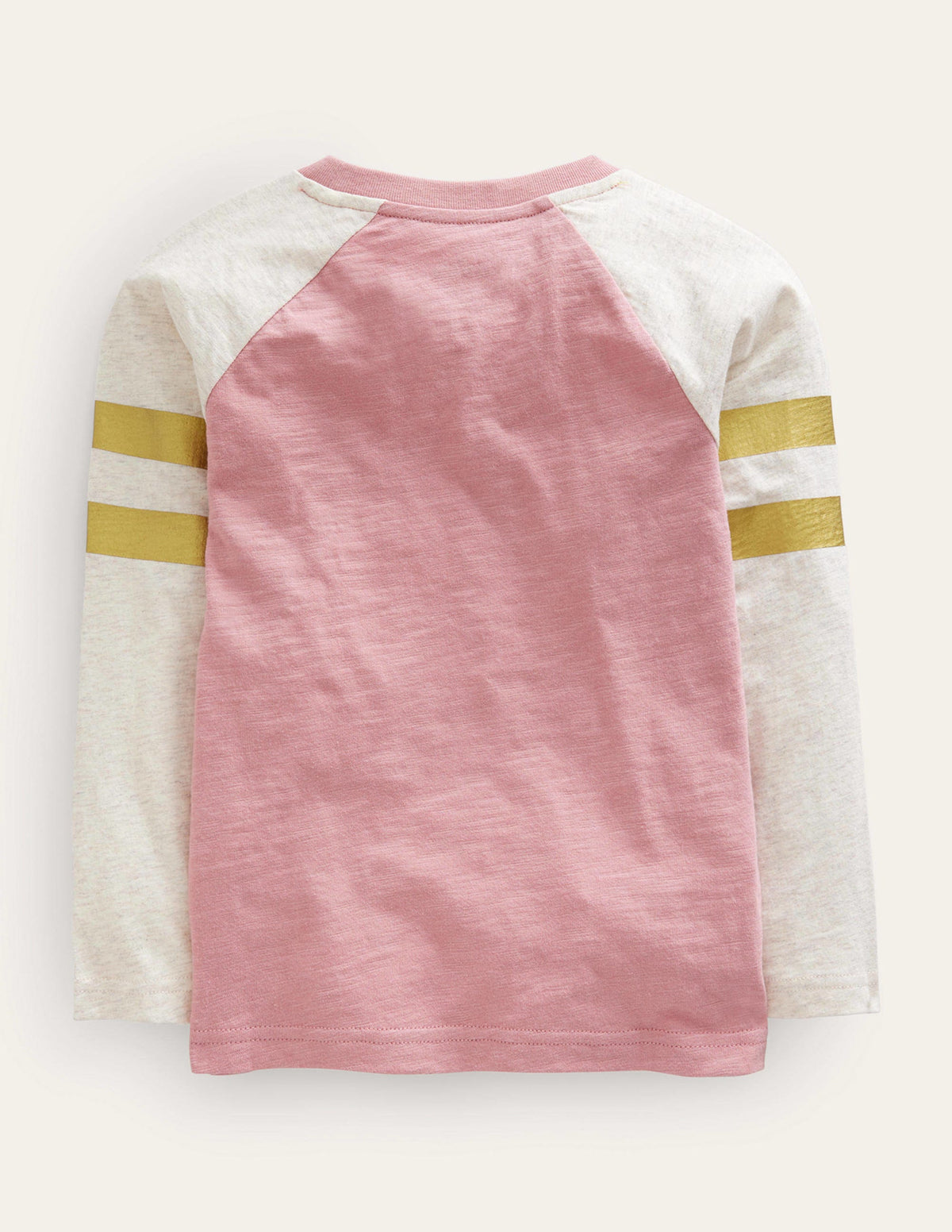 Colourblock Raglan T-shirt-Almond Pink - Image 2