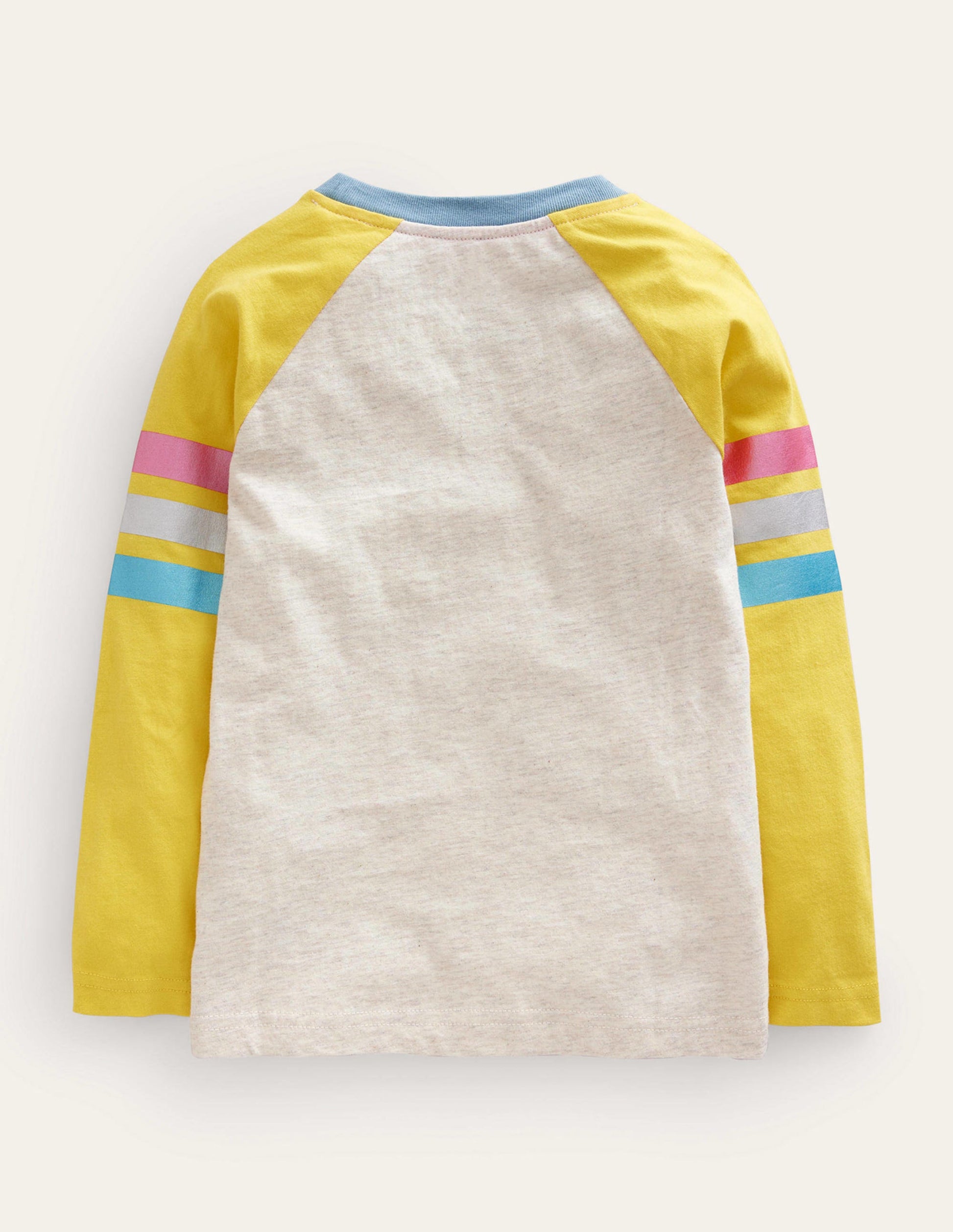 Colourblock Raglan T-shirt-Oatmeal Marl-2