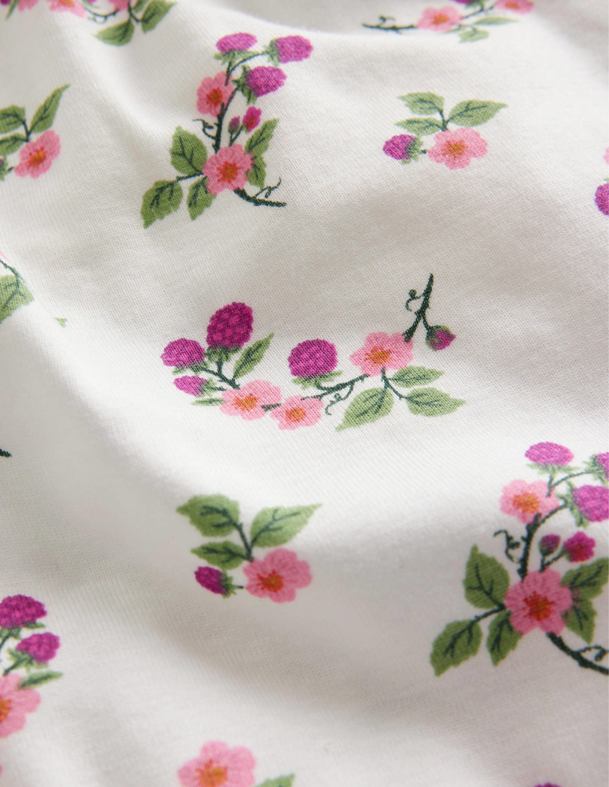 Snug Long John Pyjamas-Ivory Floral-3