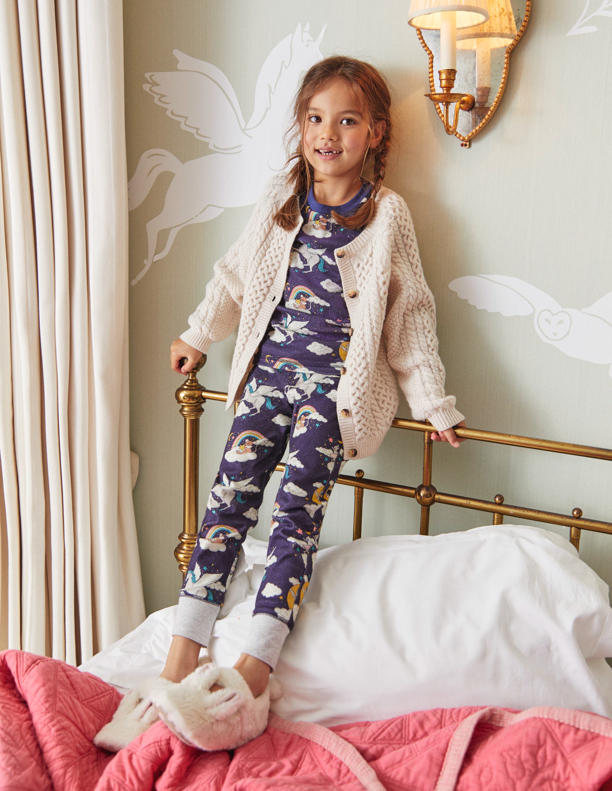 Snug Glow-In-The-Dark Pyjamas-College Navy Magical Sky - Image 4