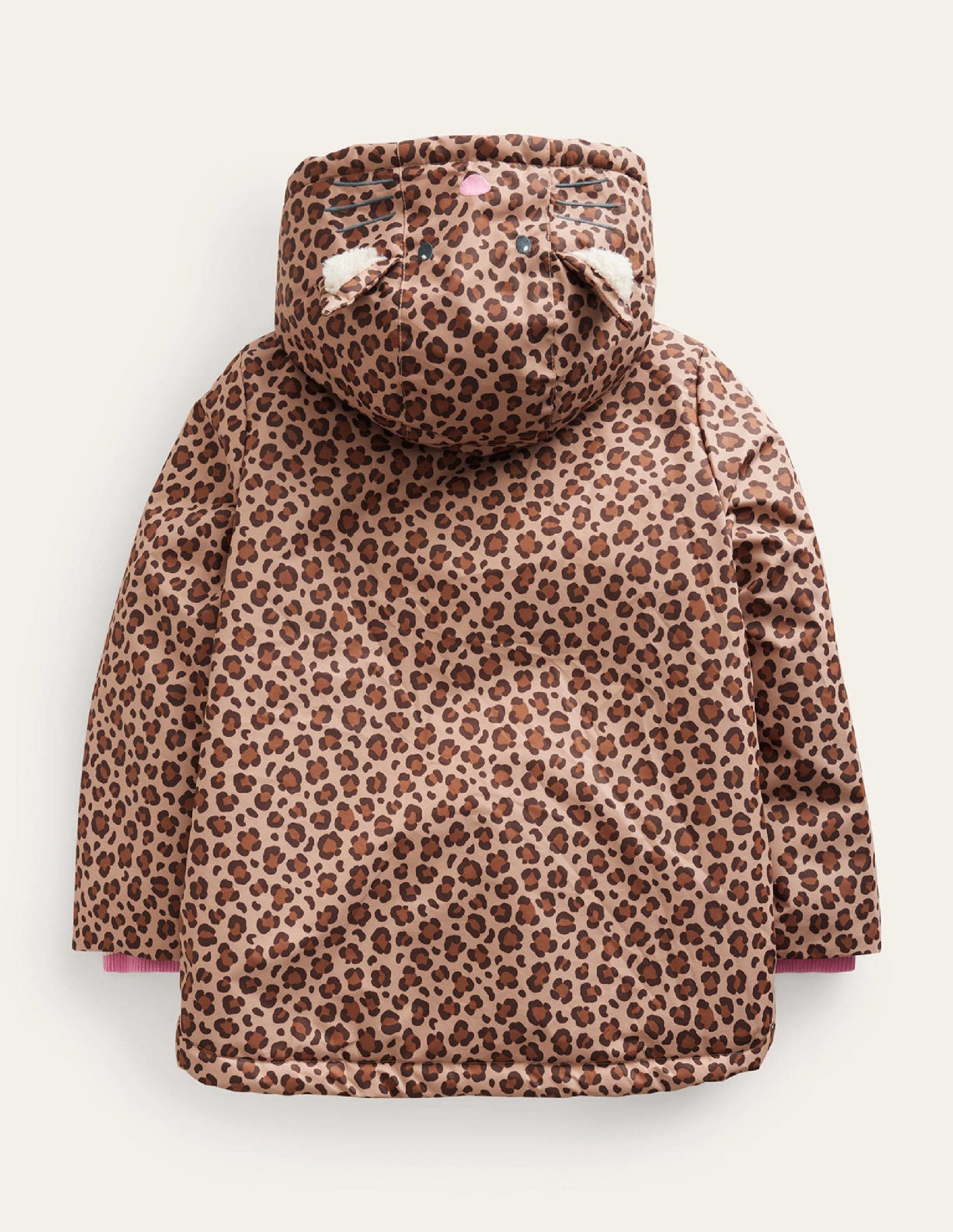 Sherpa Lined Anorak-Nut Leopard Print-2