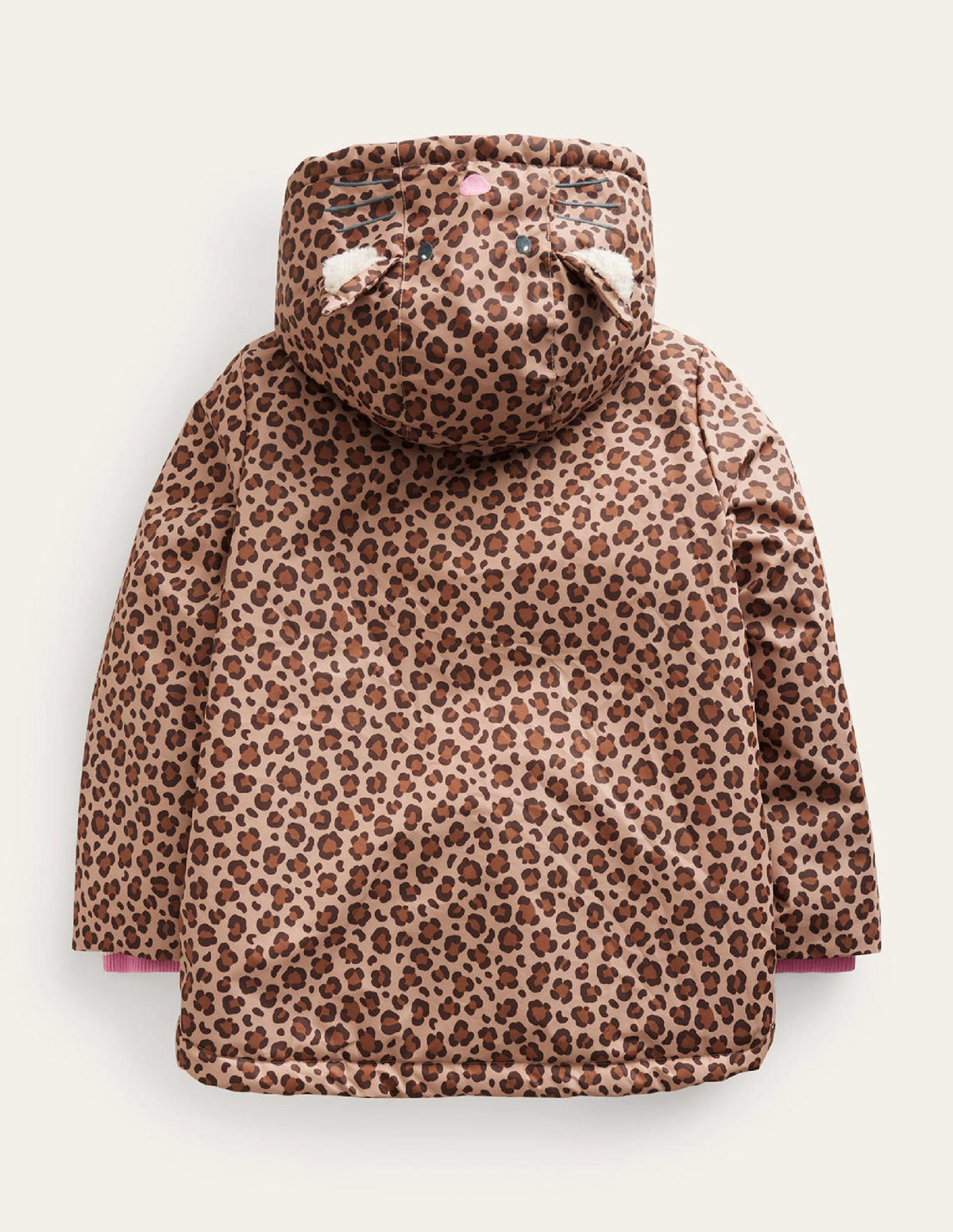 Sherpa Lined Anorak-Nut Leopard Print - Image 2
