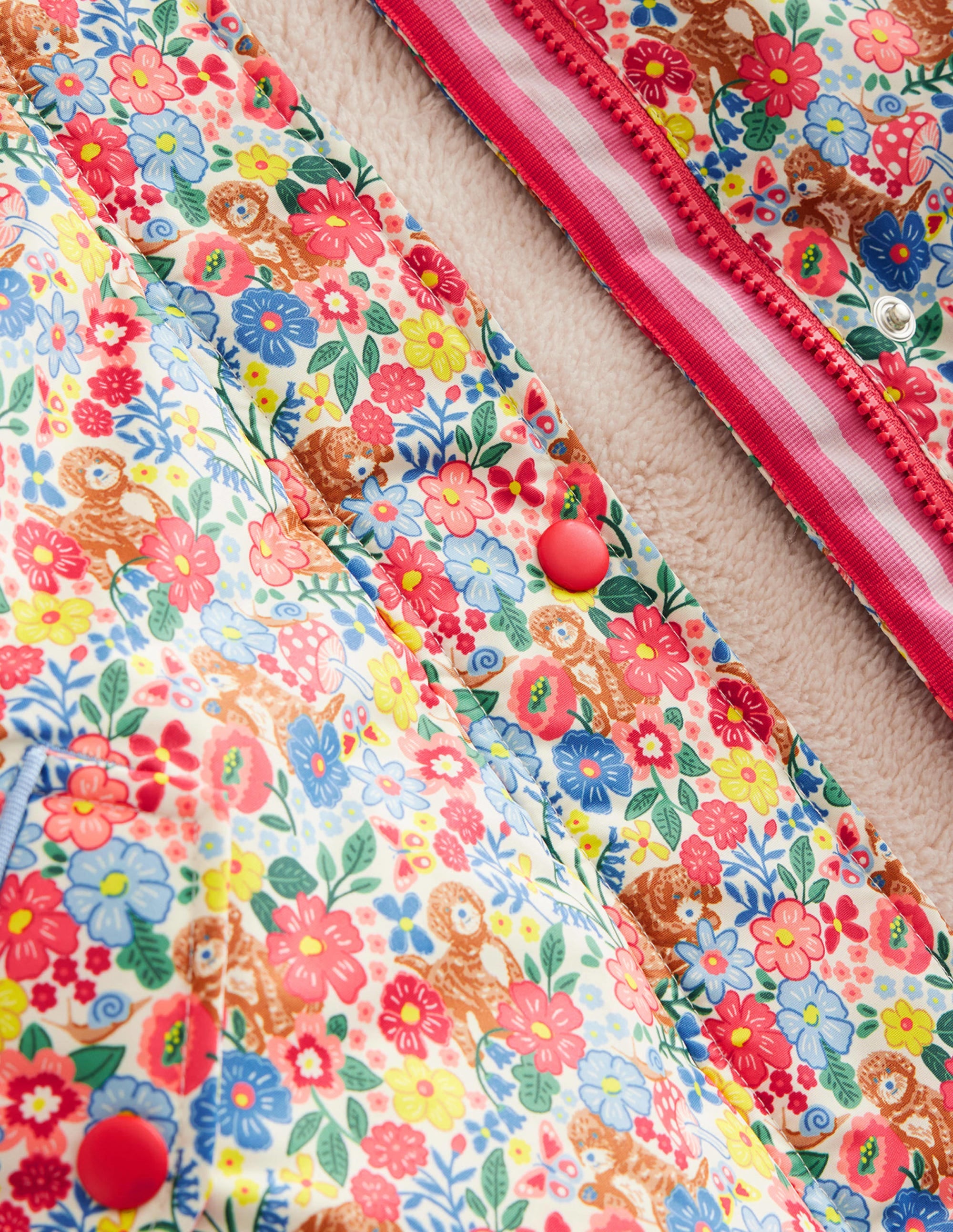 Sherpa Lined Anorak-Chalk Violet Flowerbed - Image 3