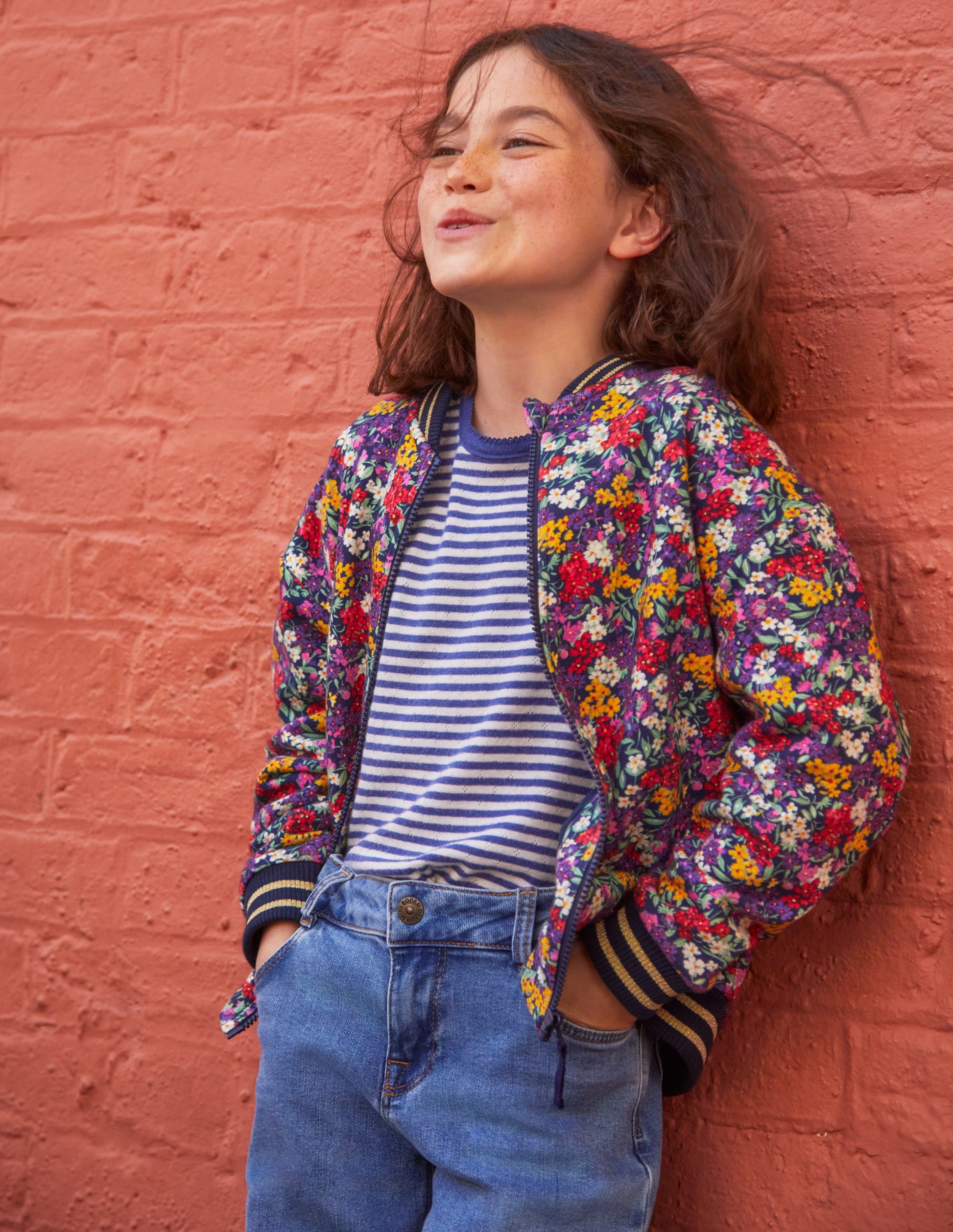 Jersey Printed Bomber-Multi Bloom-4