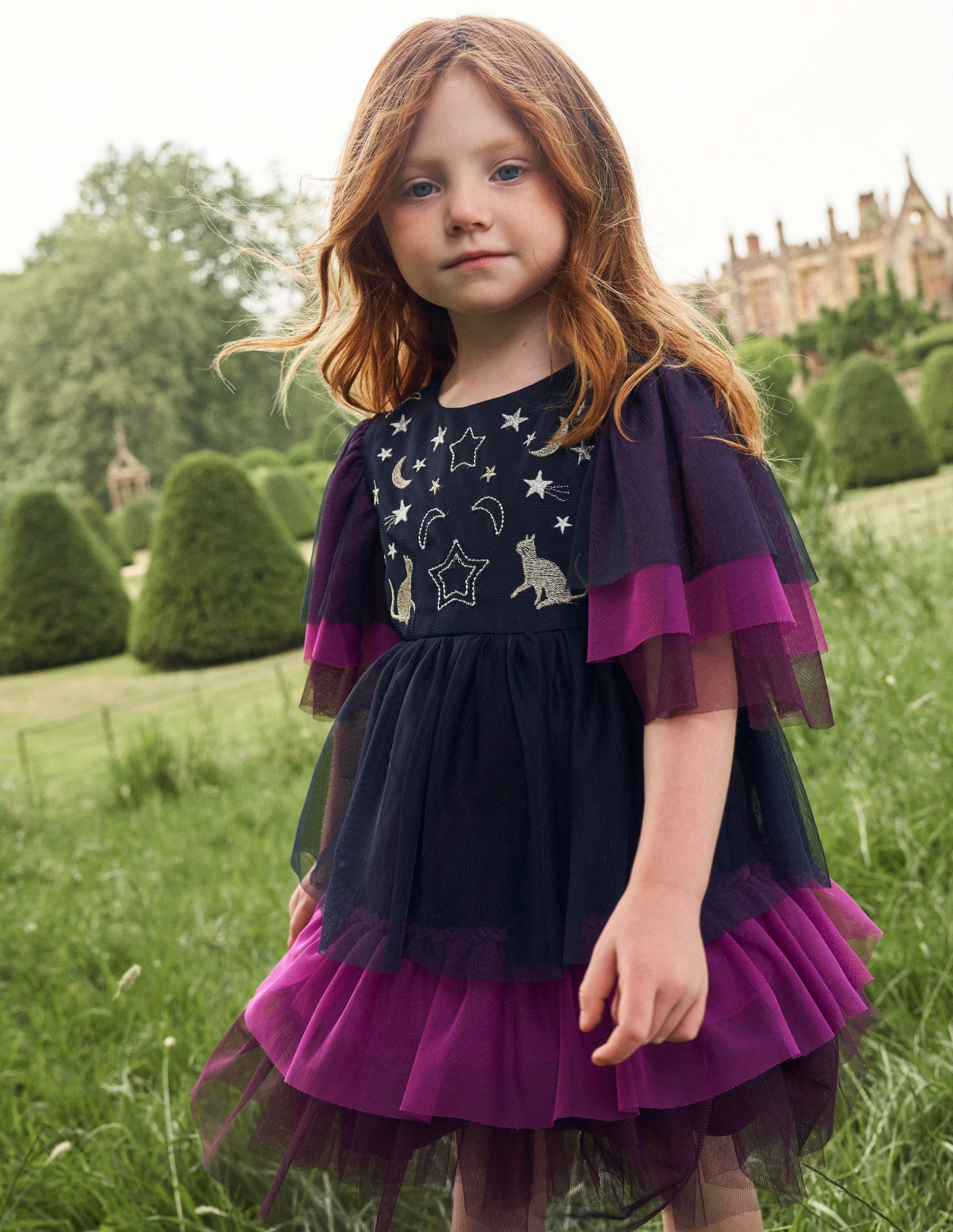 Halloween Tulle Dress-Chrysanthemum Purple-4