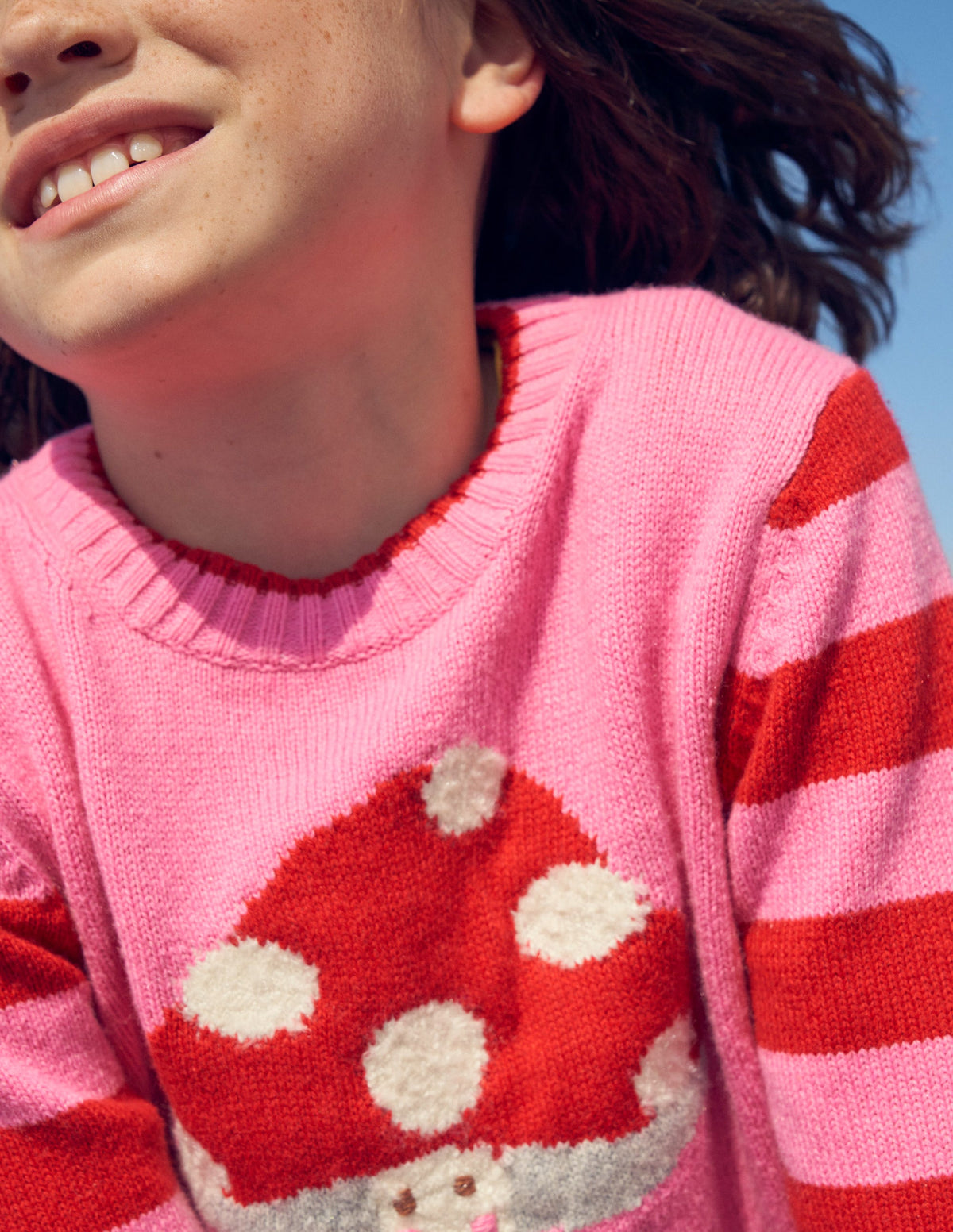 Boucle Toadstool Jumper-Azalea Toadstool - Image 5