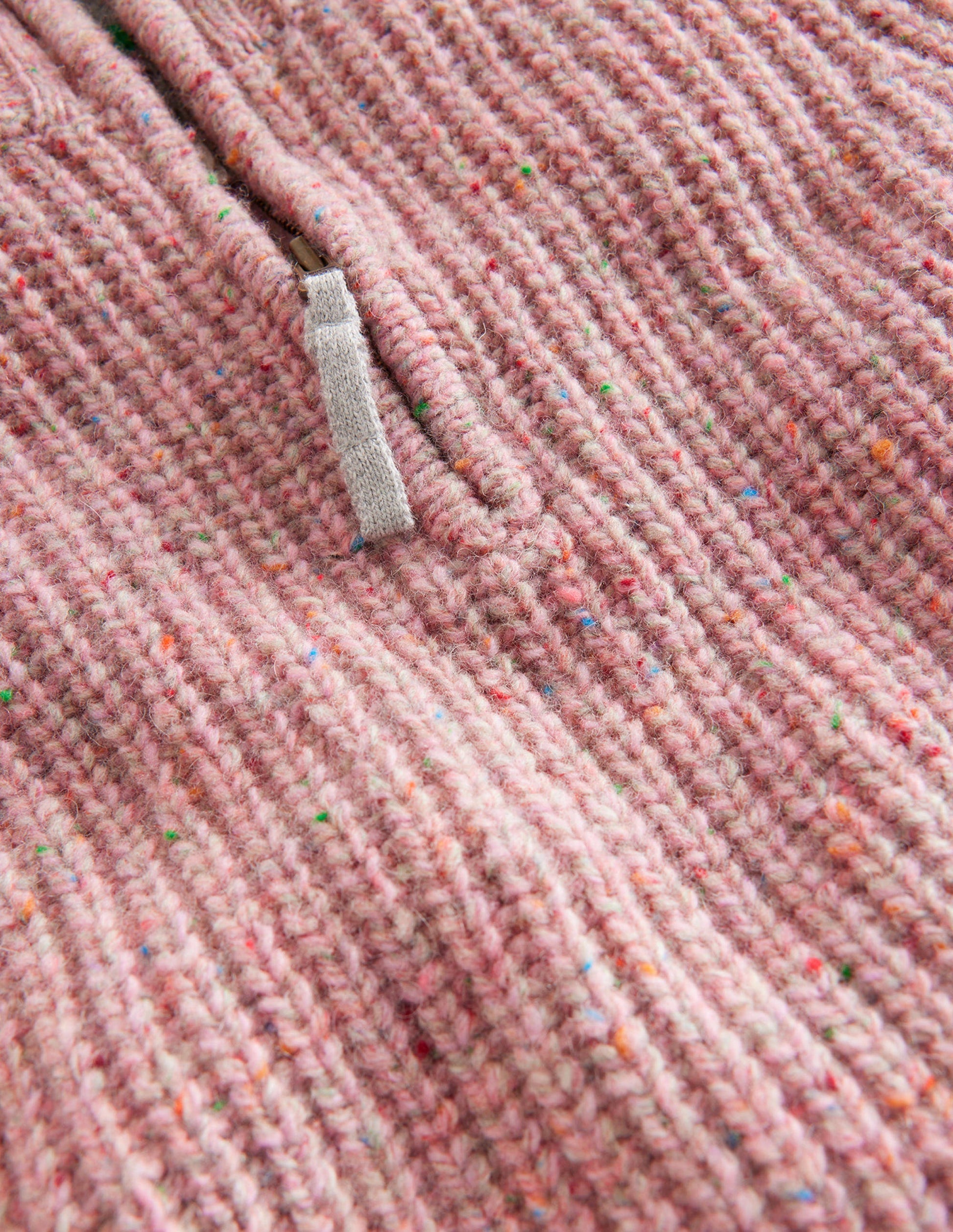 Half Zip Jumper-Pale Pink Neps-3