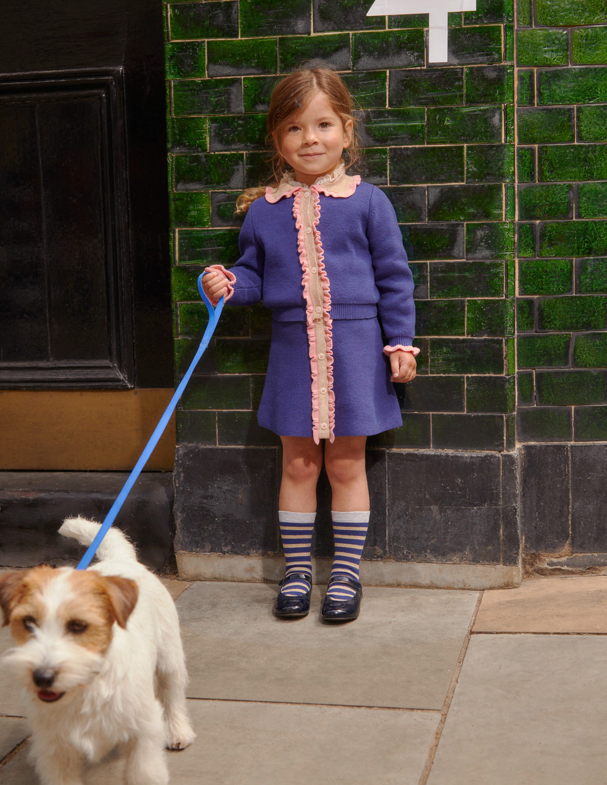 Knitted Skirt-College Navy - Image 4