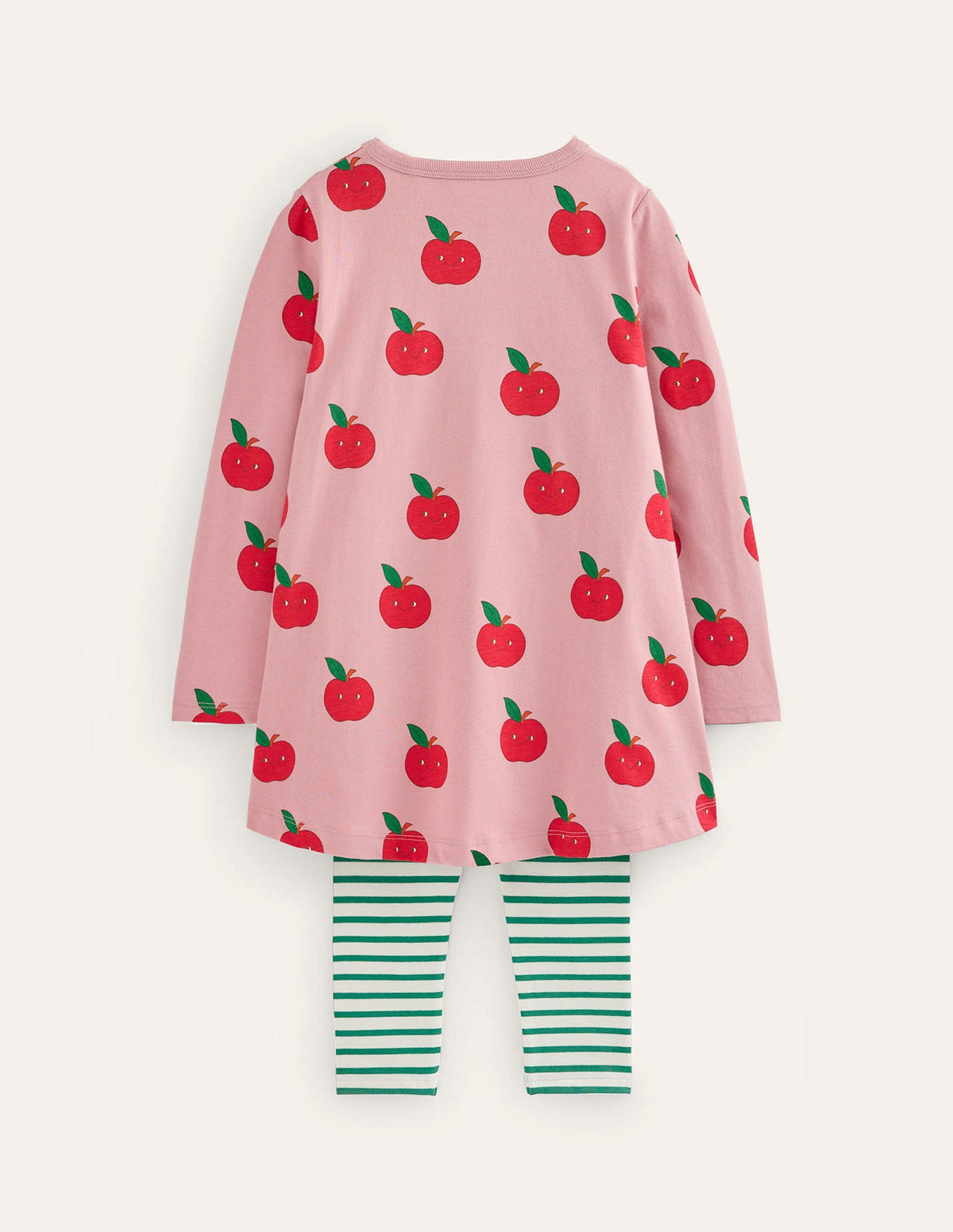 Tunic and Leggings Set-Almond Pink Apples-2