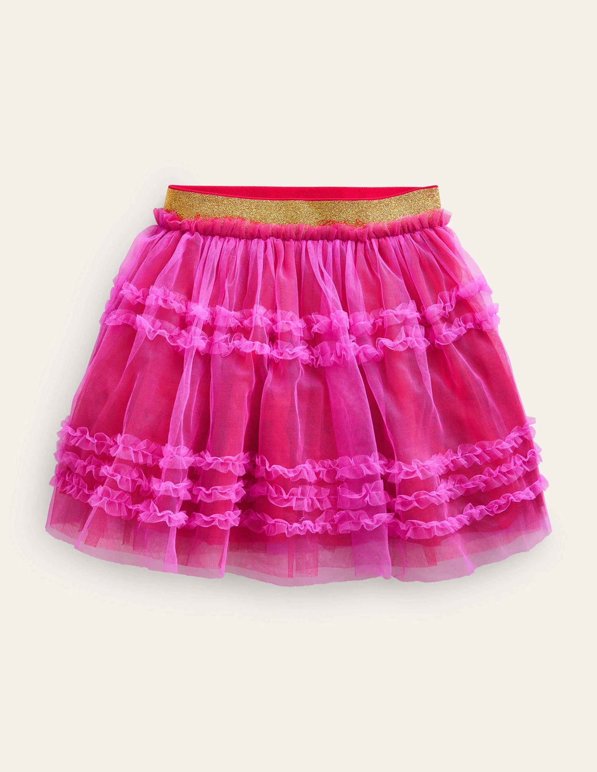 Tulle Party Skirt-Shocking Pink-1