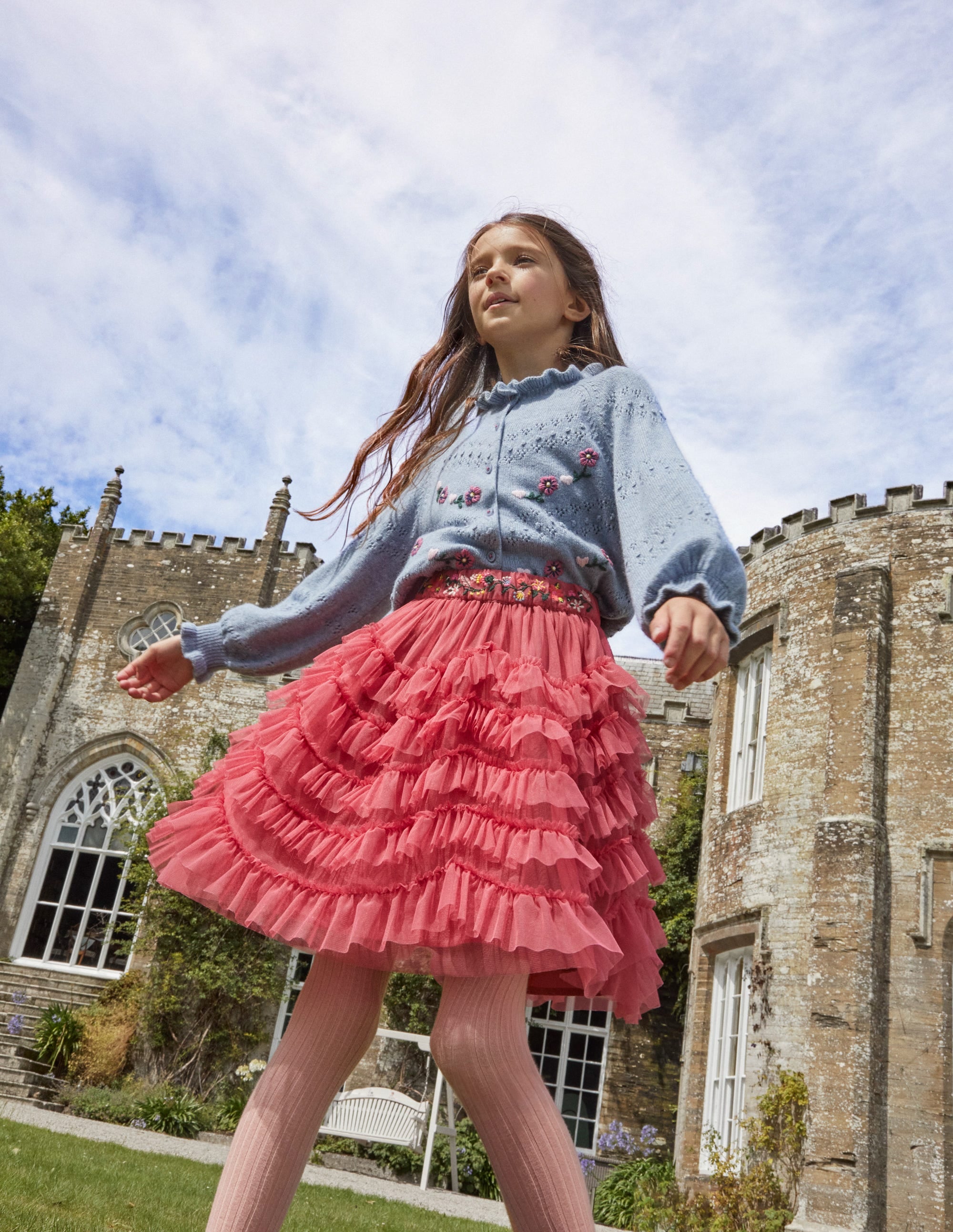 Ruffle Tulle Skirt-Rose Pink - Image 4