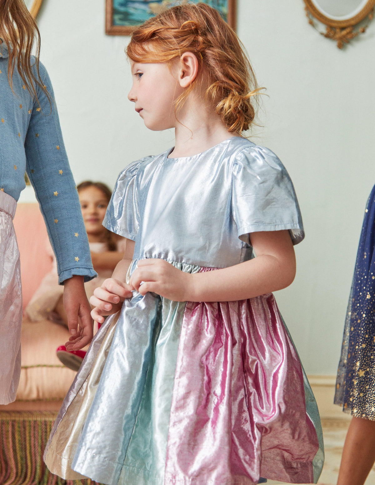 Metallic Party Dress-Multi - Image 4